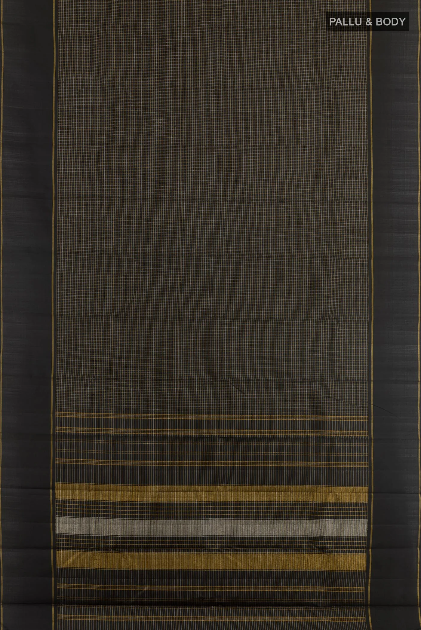 Black Kanchipuram Silk Saree - Image 3