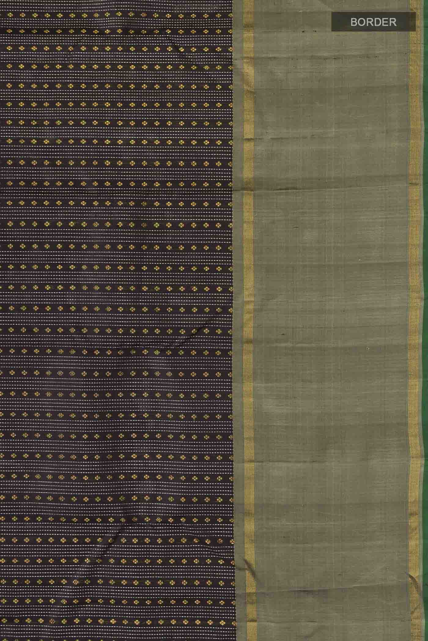 Black Kanchipuram Silk Saree - Image 3