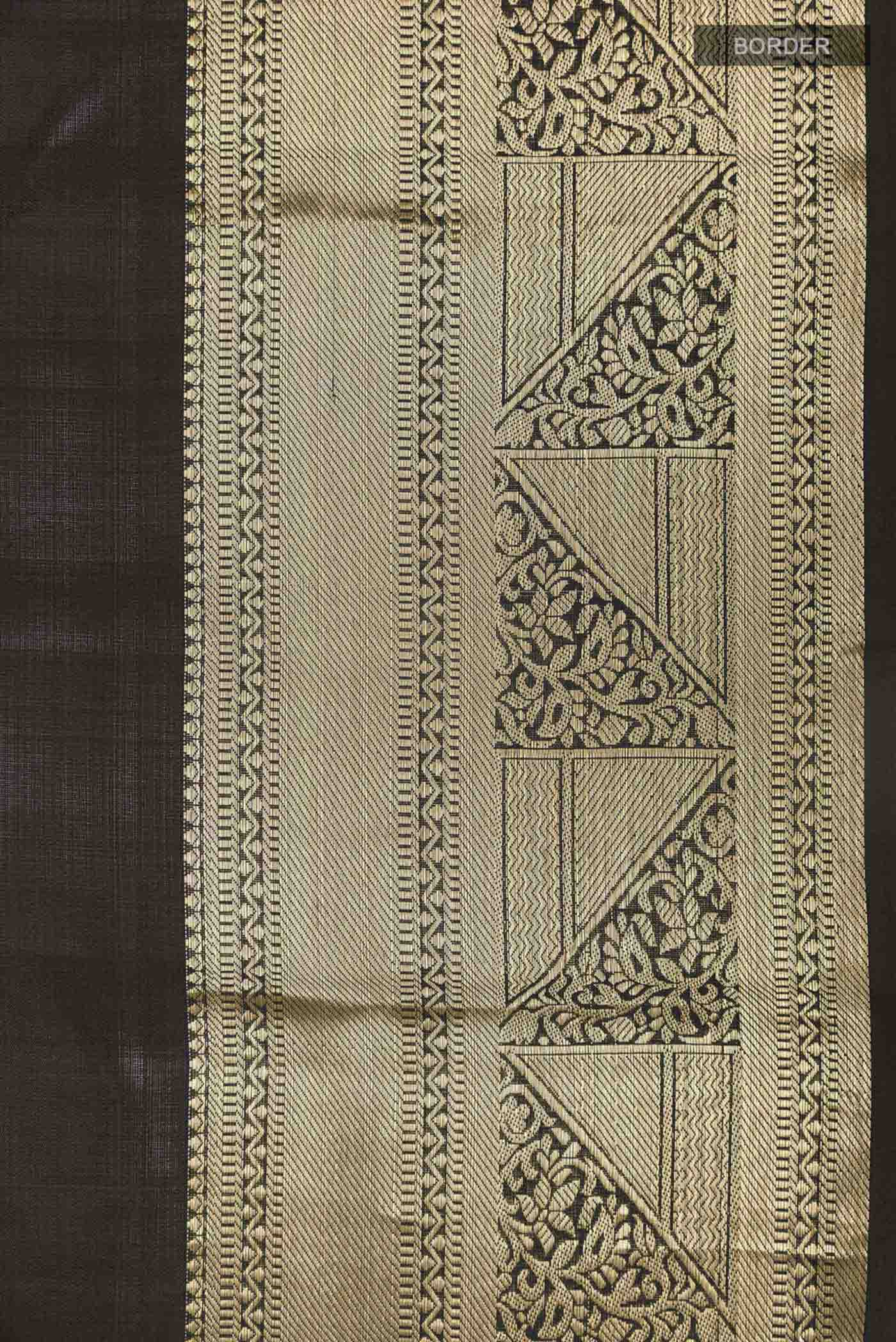 Black Kanchipuram Silk Saree - Image 3