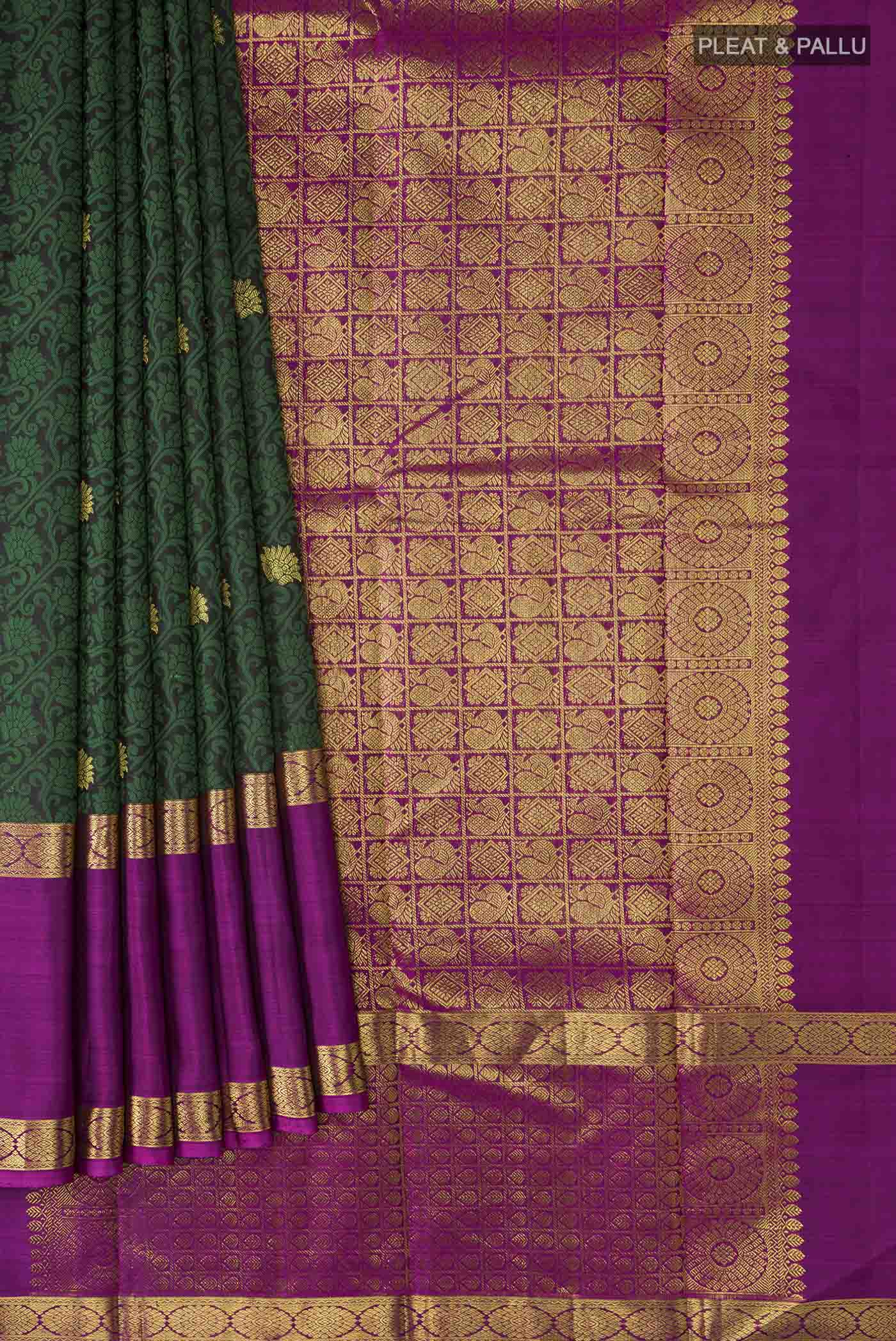 Black Kanjivaram Silk Saree - Image 4