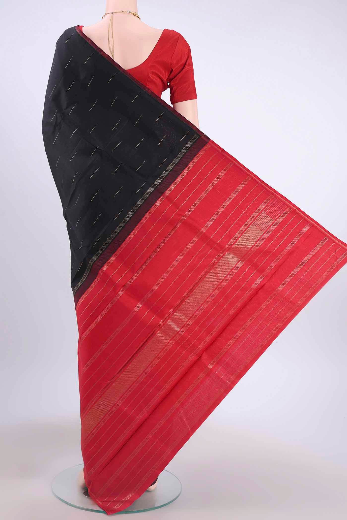 Black Kanjivaram Silk Saree - Image 3