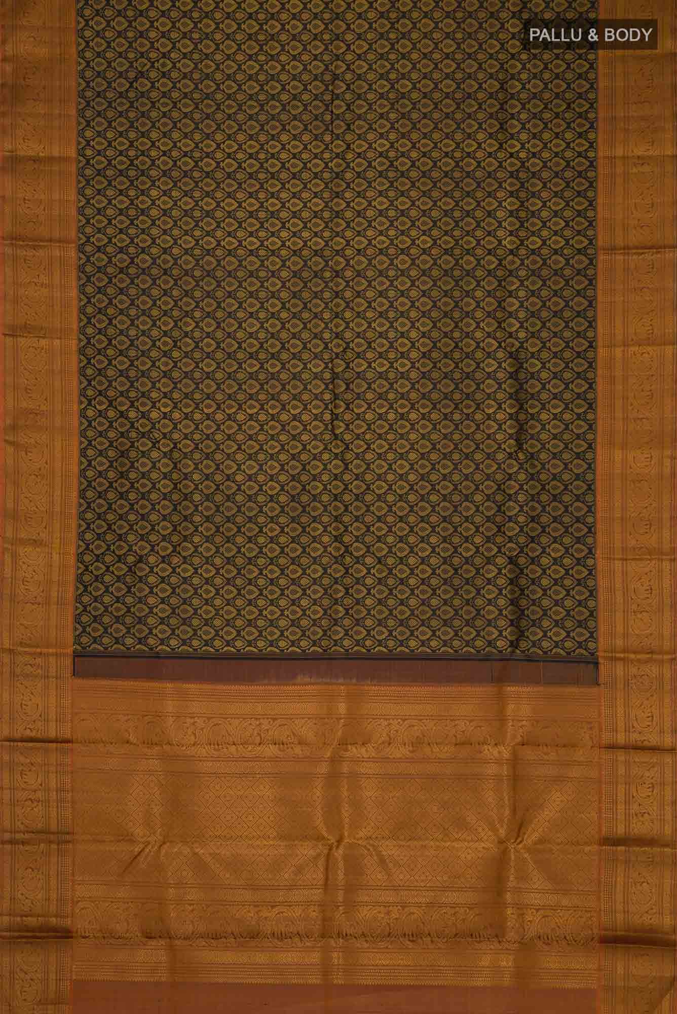 Black Kanjivaram Silk Saree - Image 4