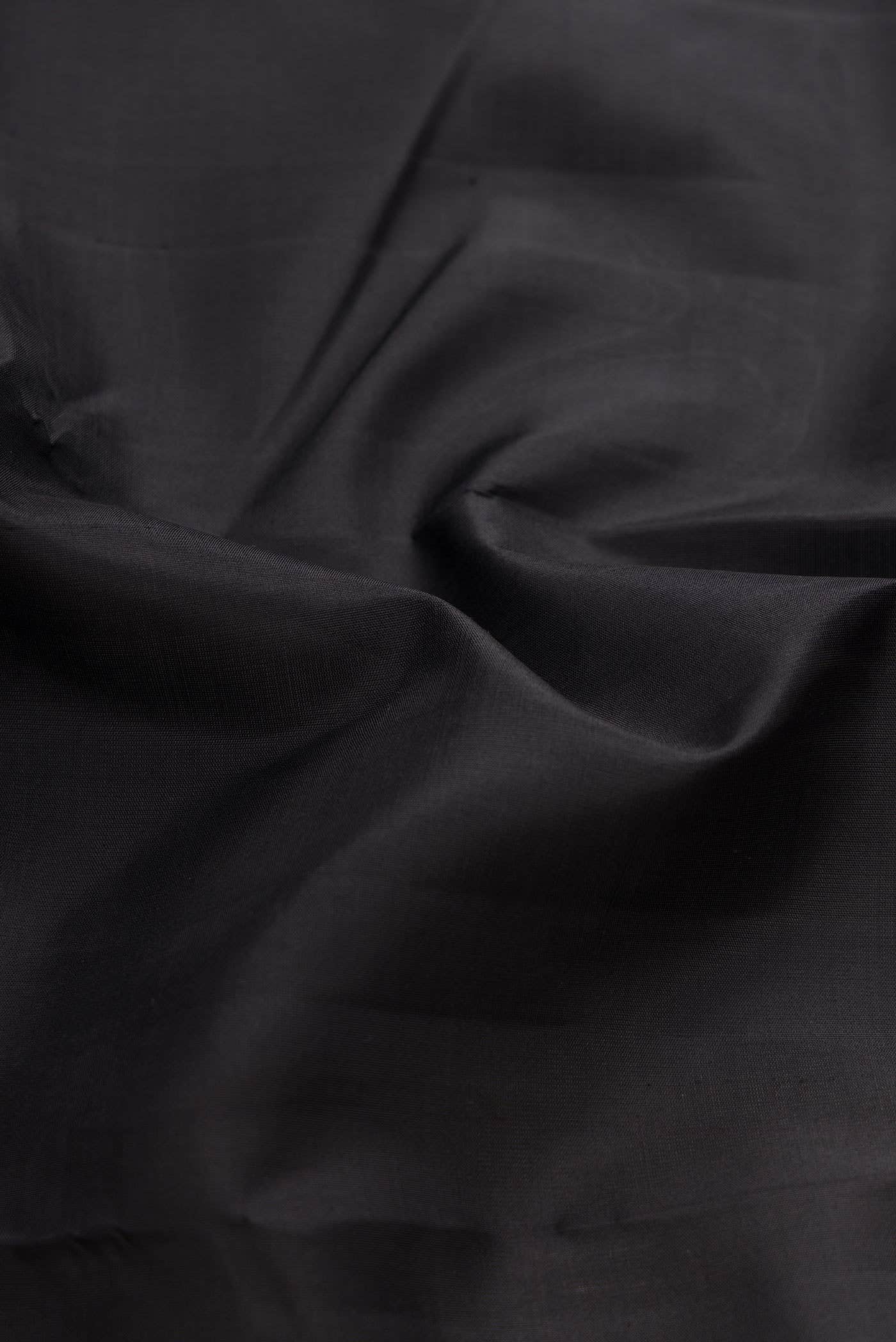 Pure Silk Pure Zari Black Kanjivaram Saree - Image 3