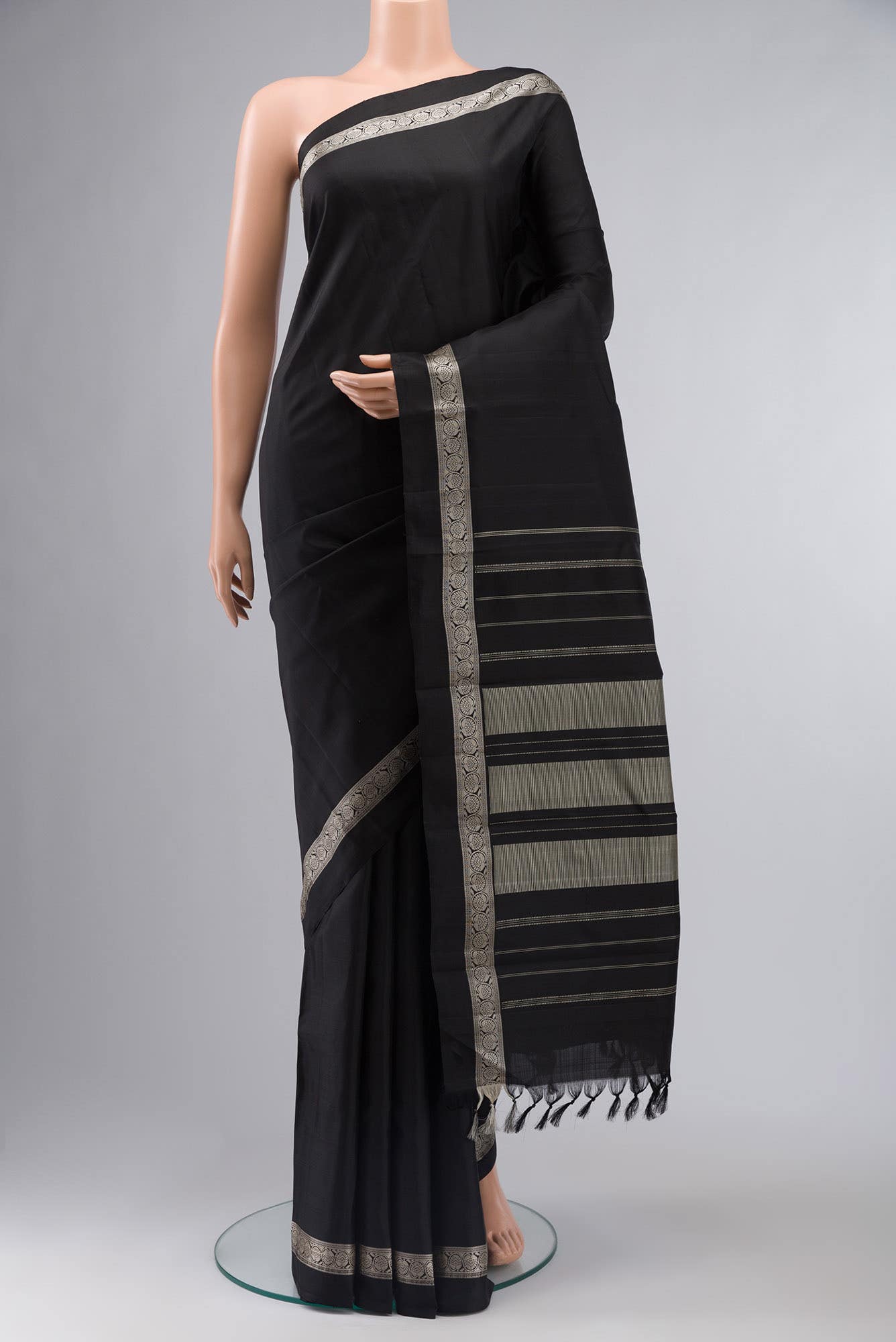 Black Kanjivaram Silk Saree