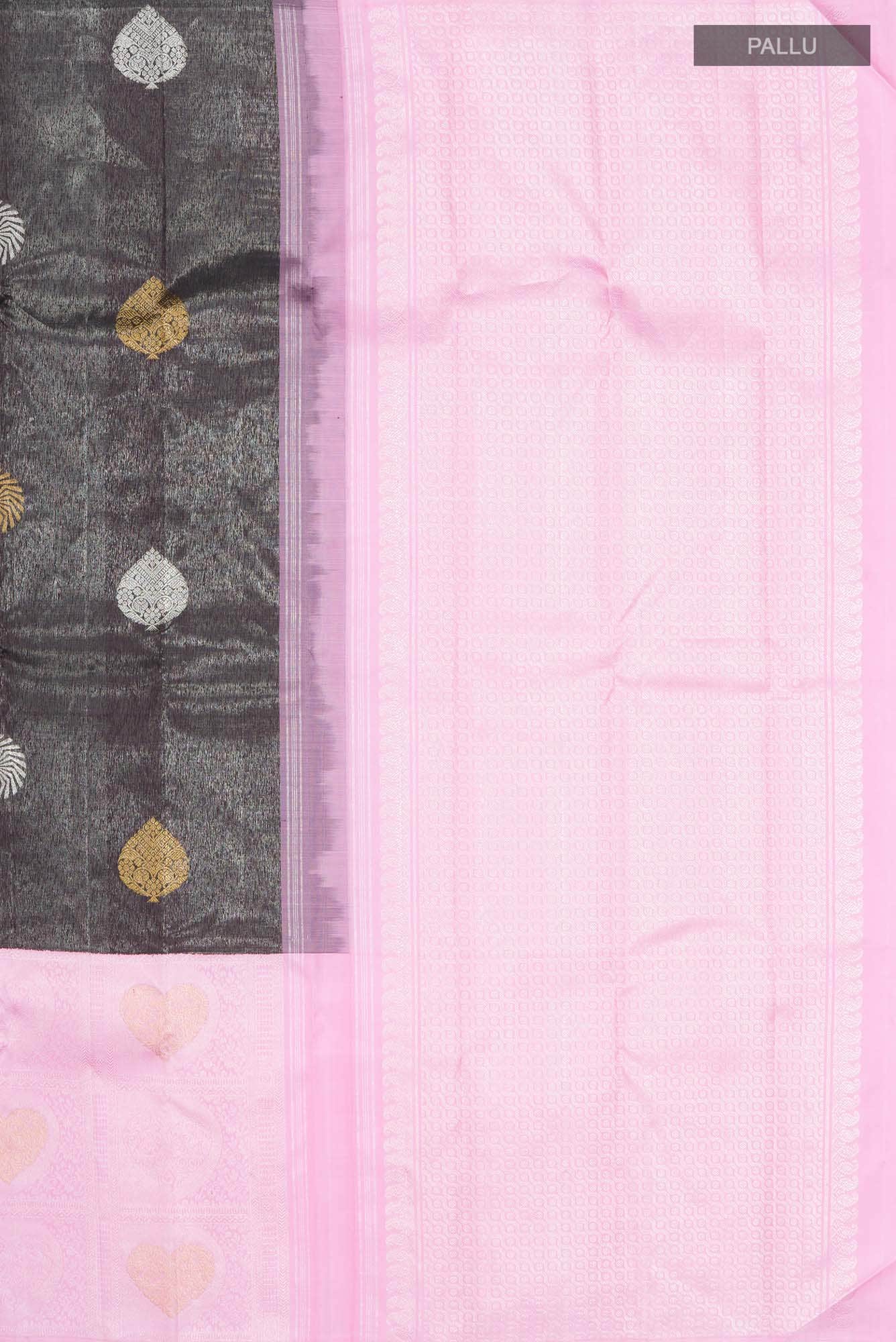 Black Kanchipuram Silk Saree - Image 5