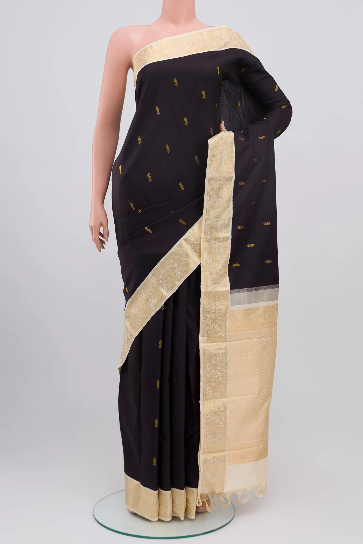 Black Kanjivaram Silk Saree