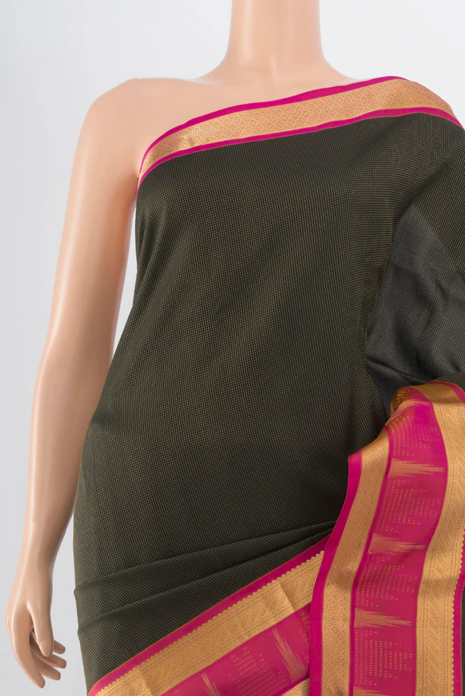 Black Kanjivaram Silk Saree - Image 2