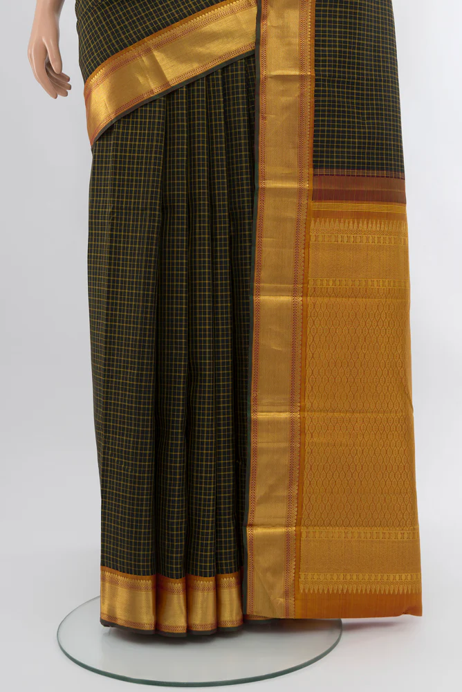 Black Kanjivaram Silk Saree - Image 3