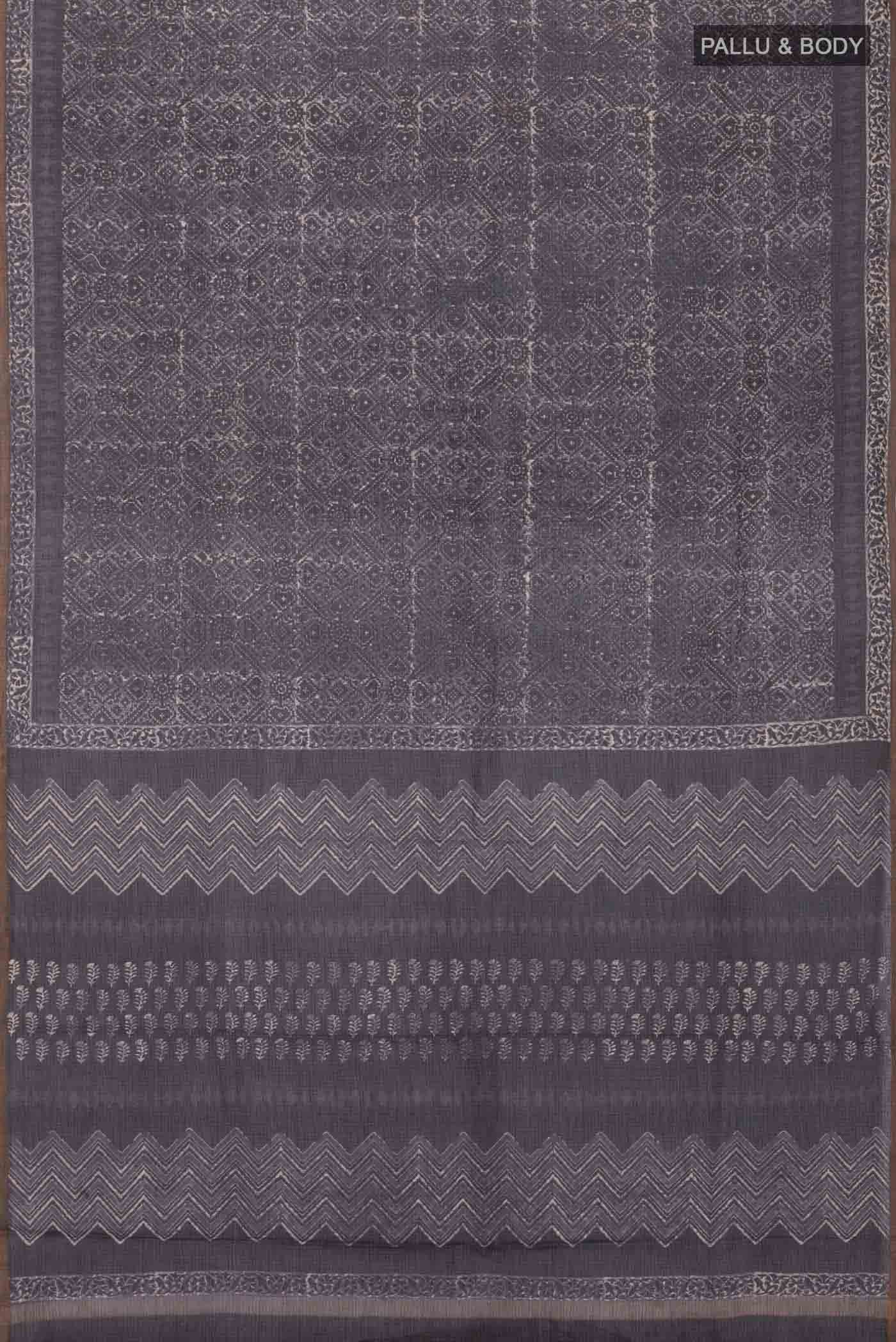 Black Kota Cotton Saree - Image 3
