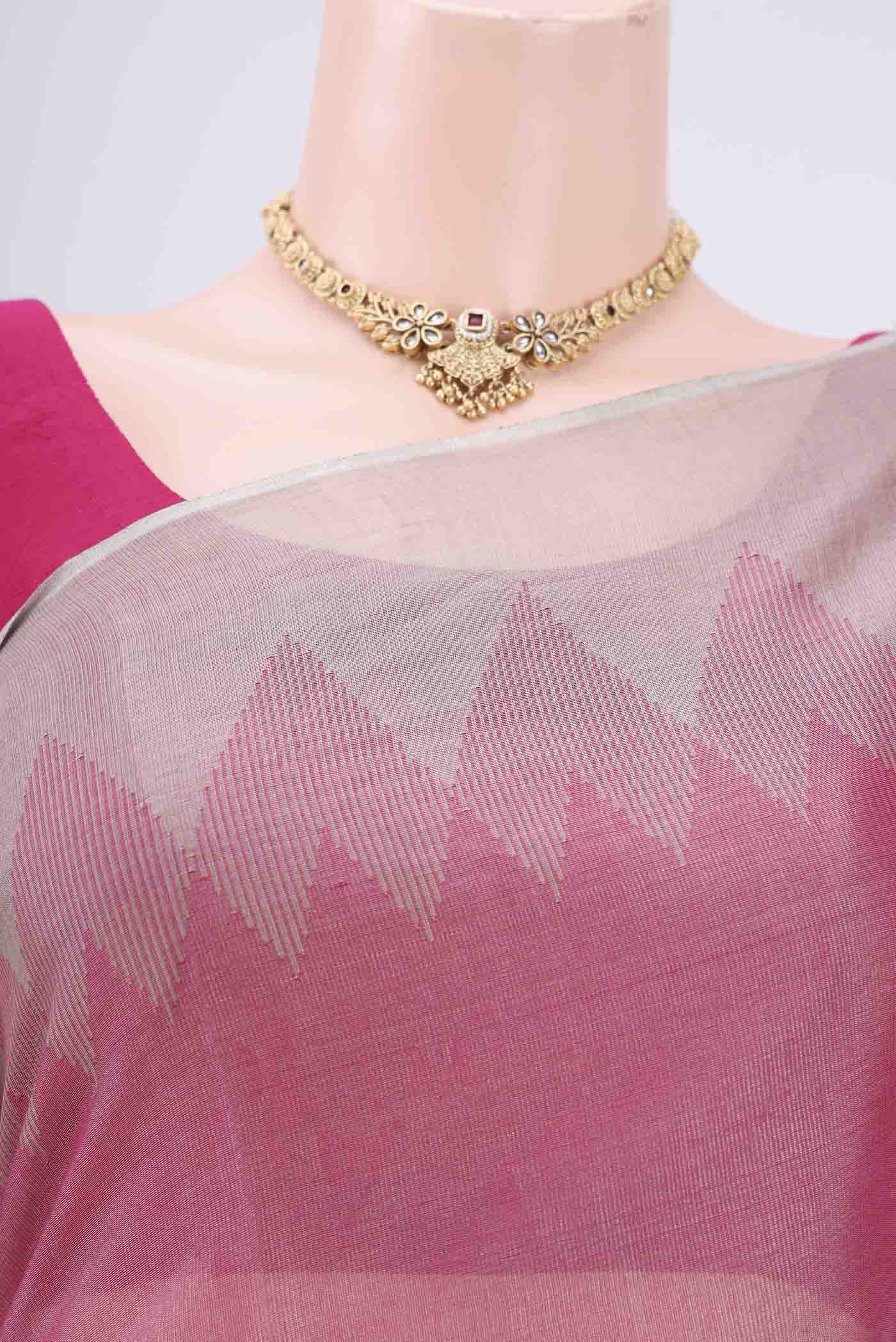 Black MP Tussar Saree - Image 2