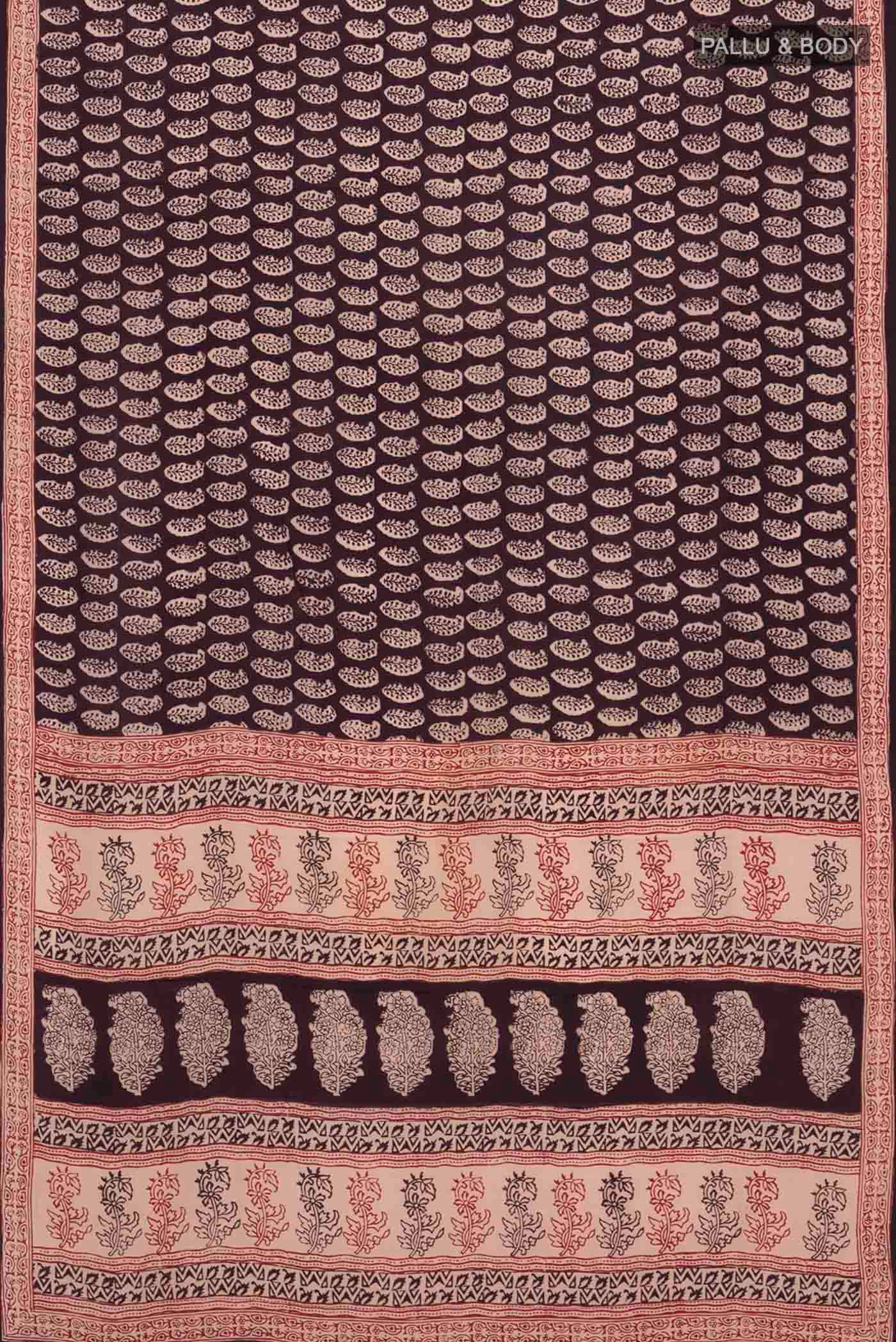 Black Mysore Crepe Saree - Image 5