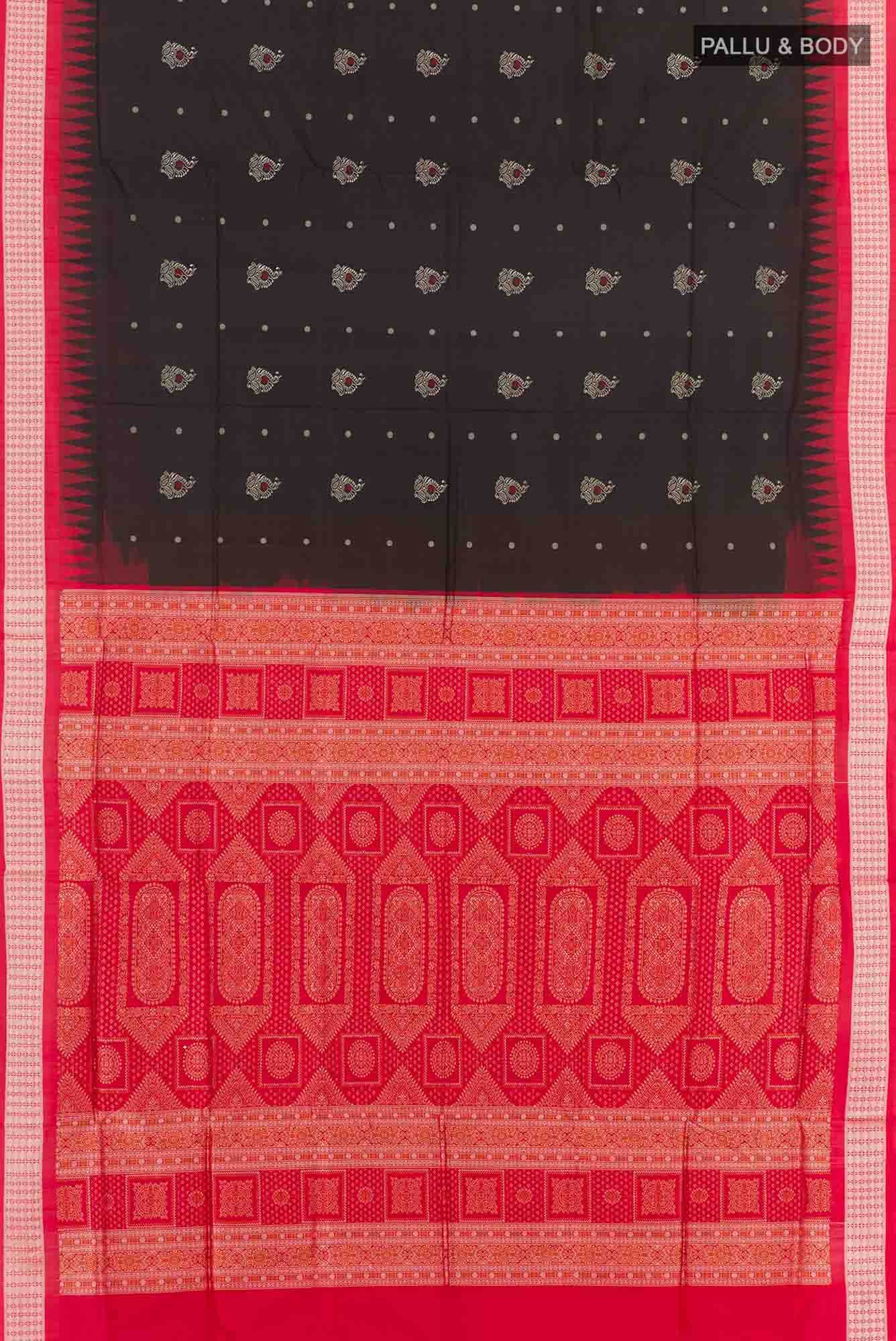 Black Orissa Ikat Saree - Image 4