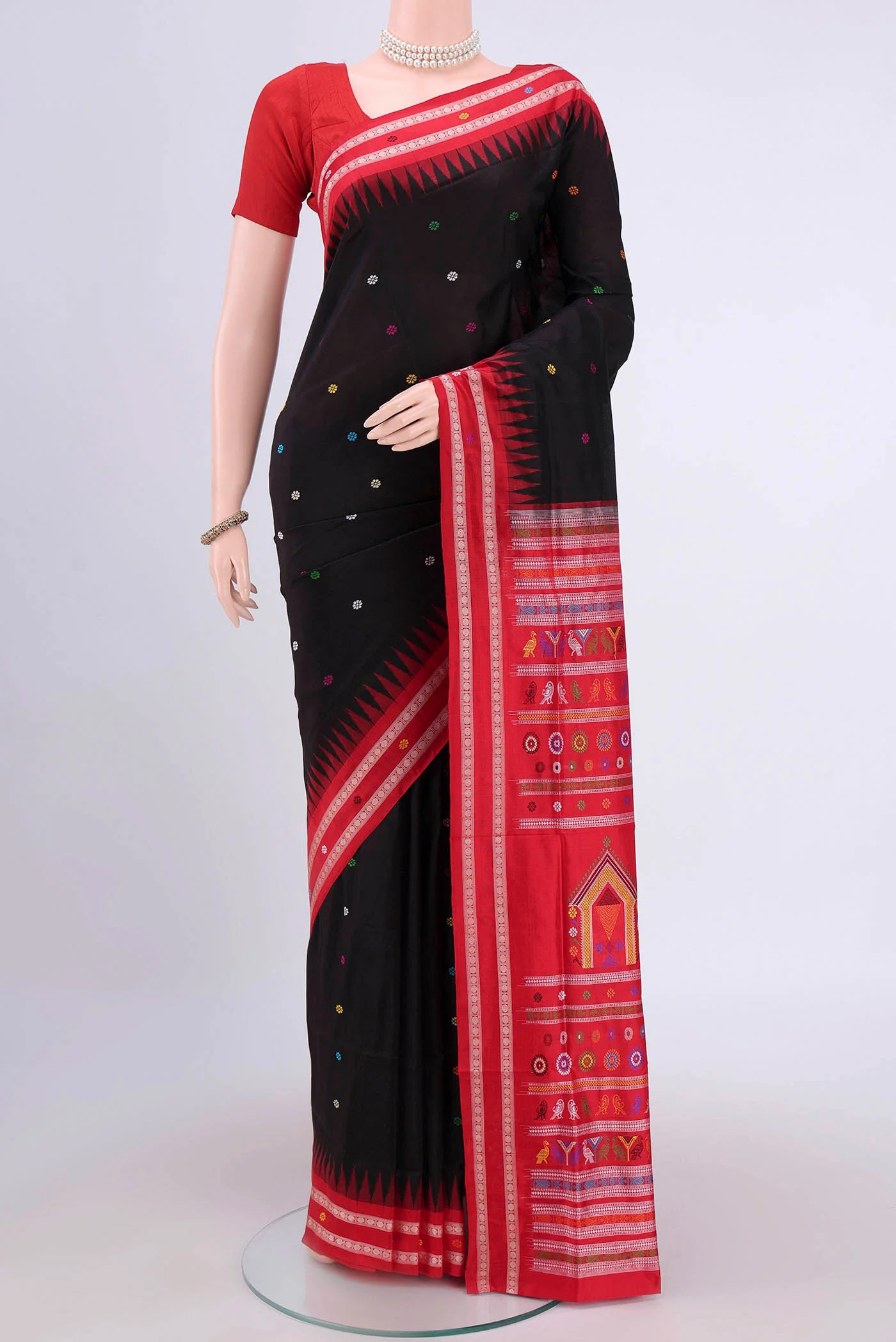 Black Orissa Silk Saree