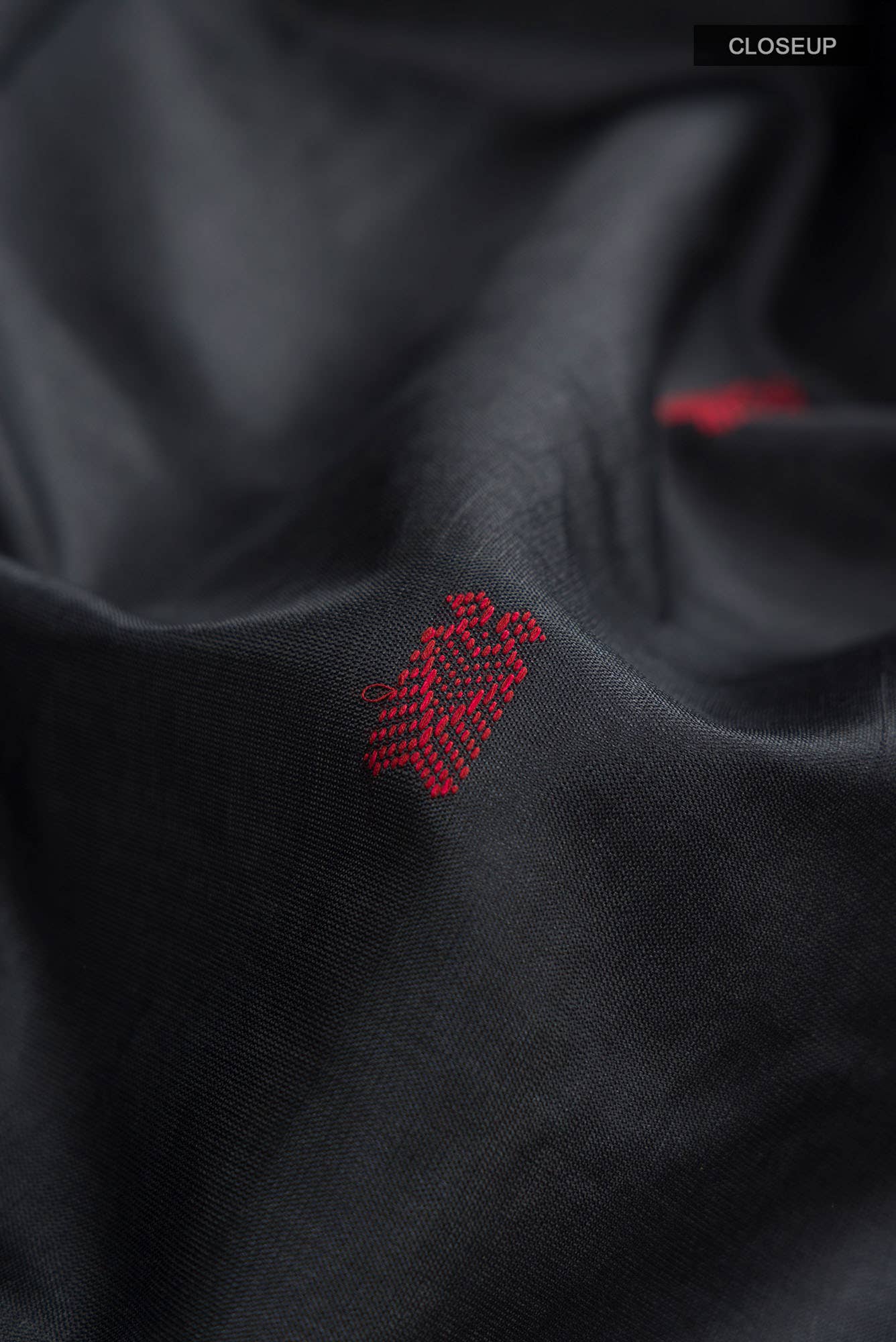 Black Orissa Silk Saree - Image 3