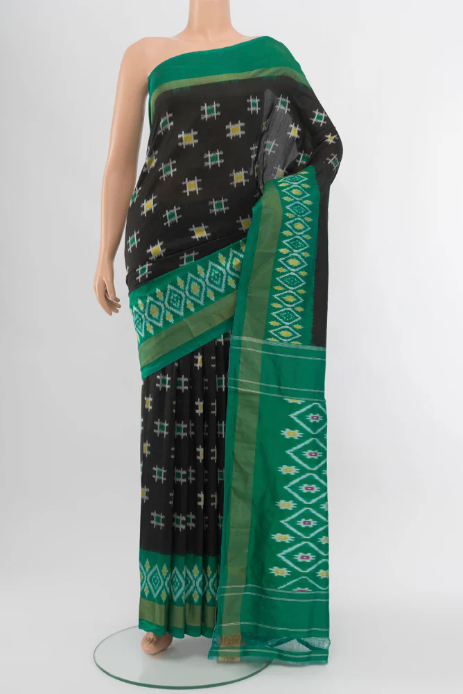 Black Pochampally Silk Saree