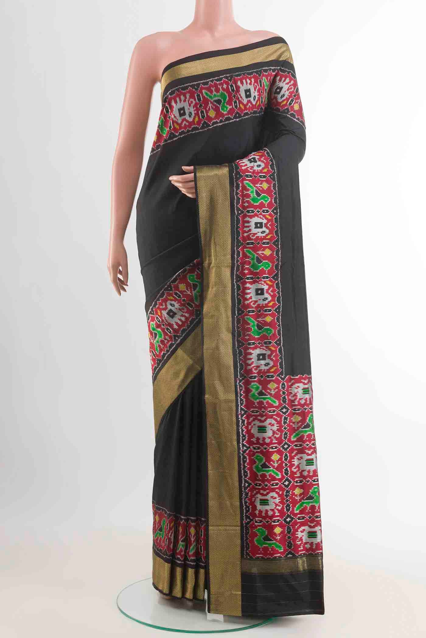 Black Pochampally Silk Saree