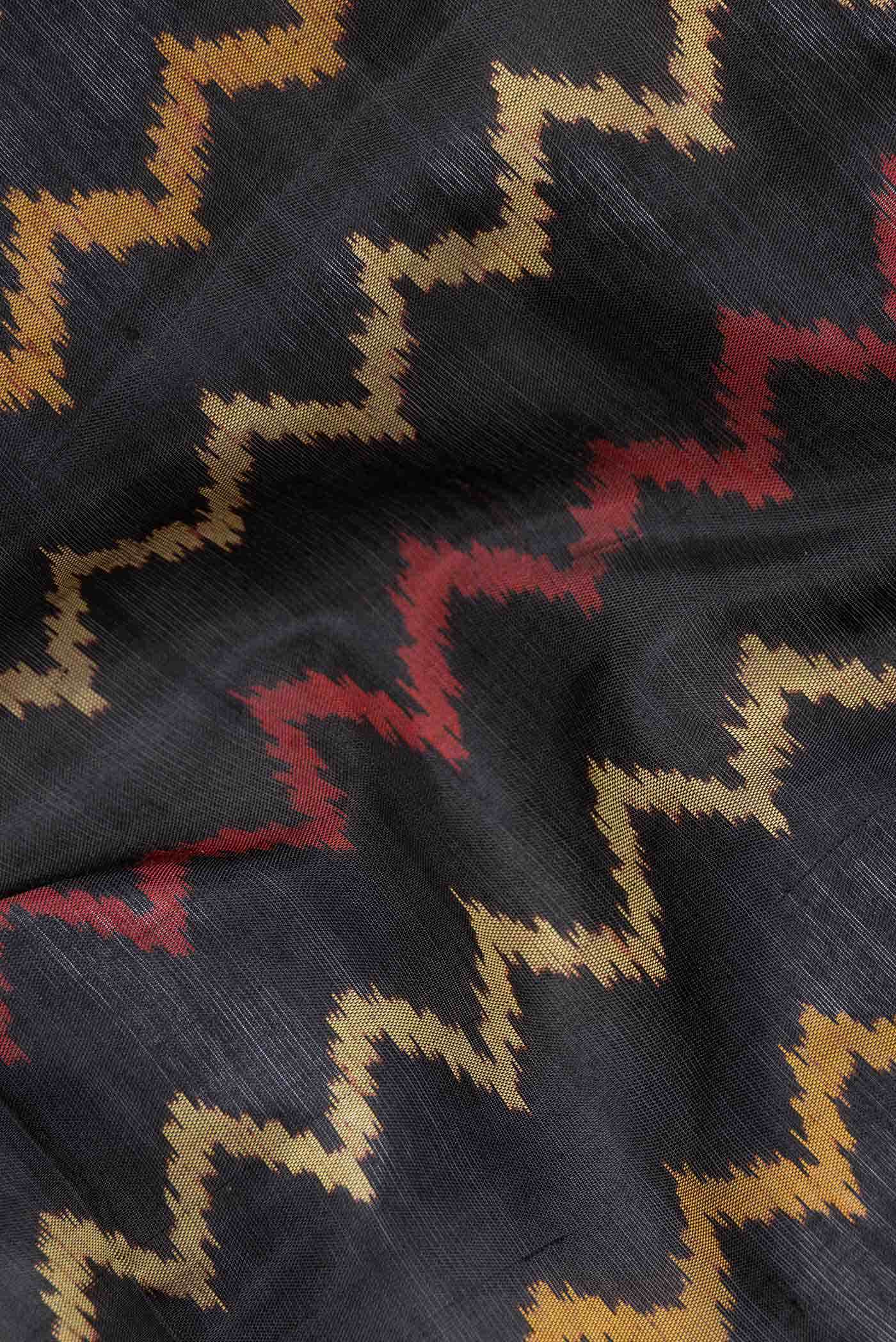 Black Rajkot Patola Silk Saree - Image 3