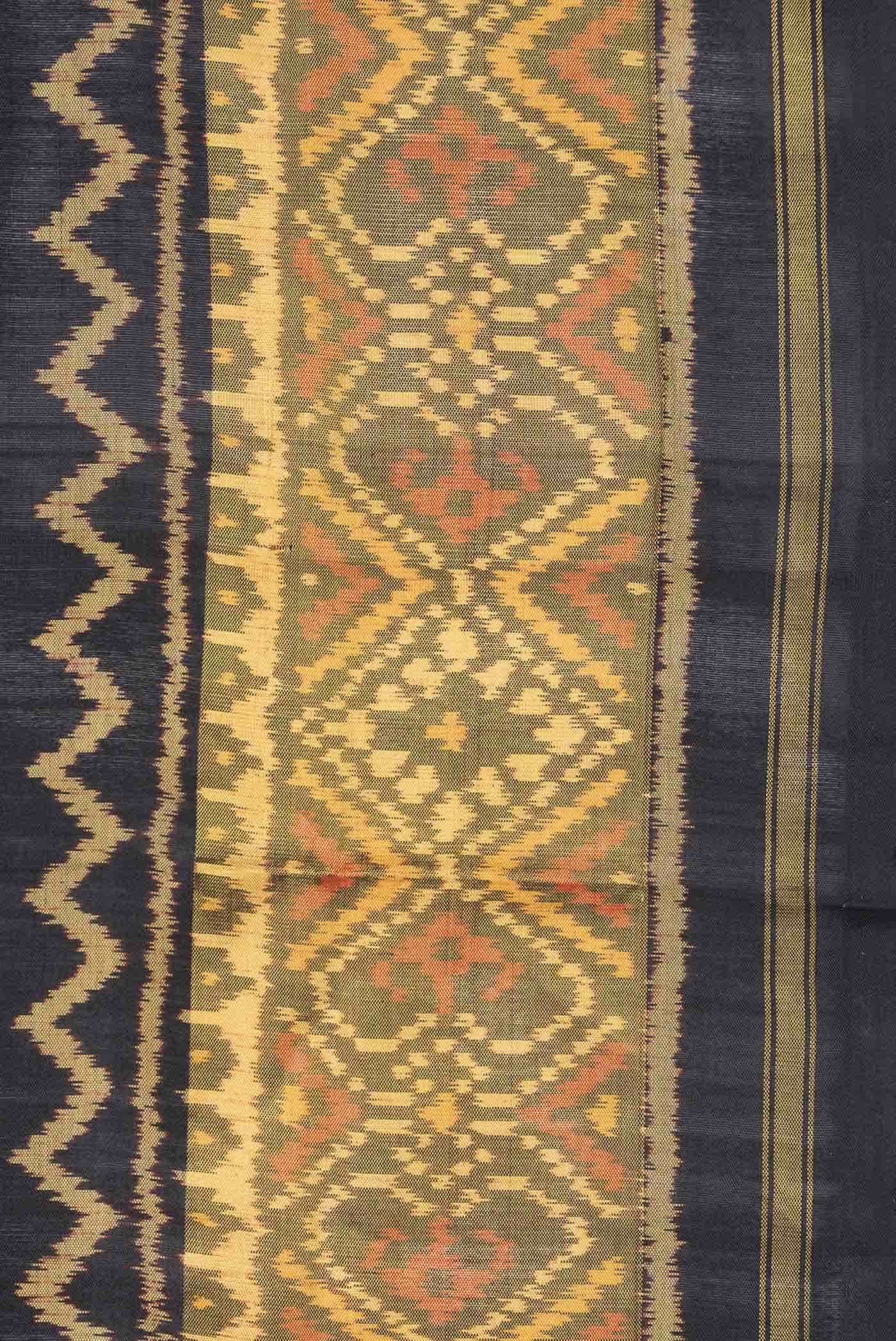 Black Rajkot Patola Silk Saree - Image 5