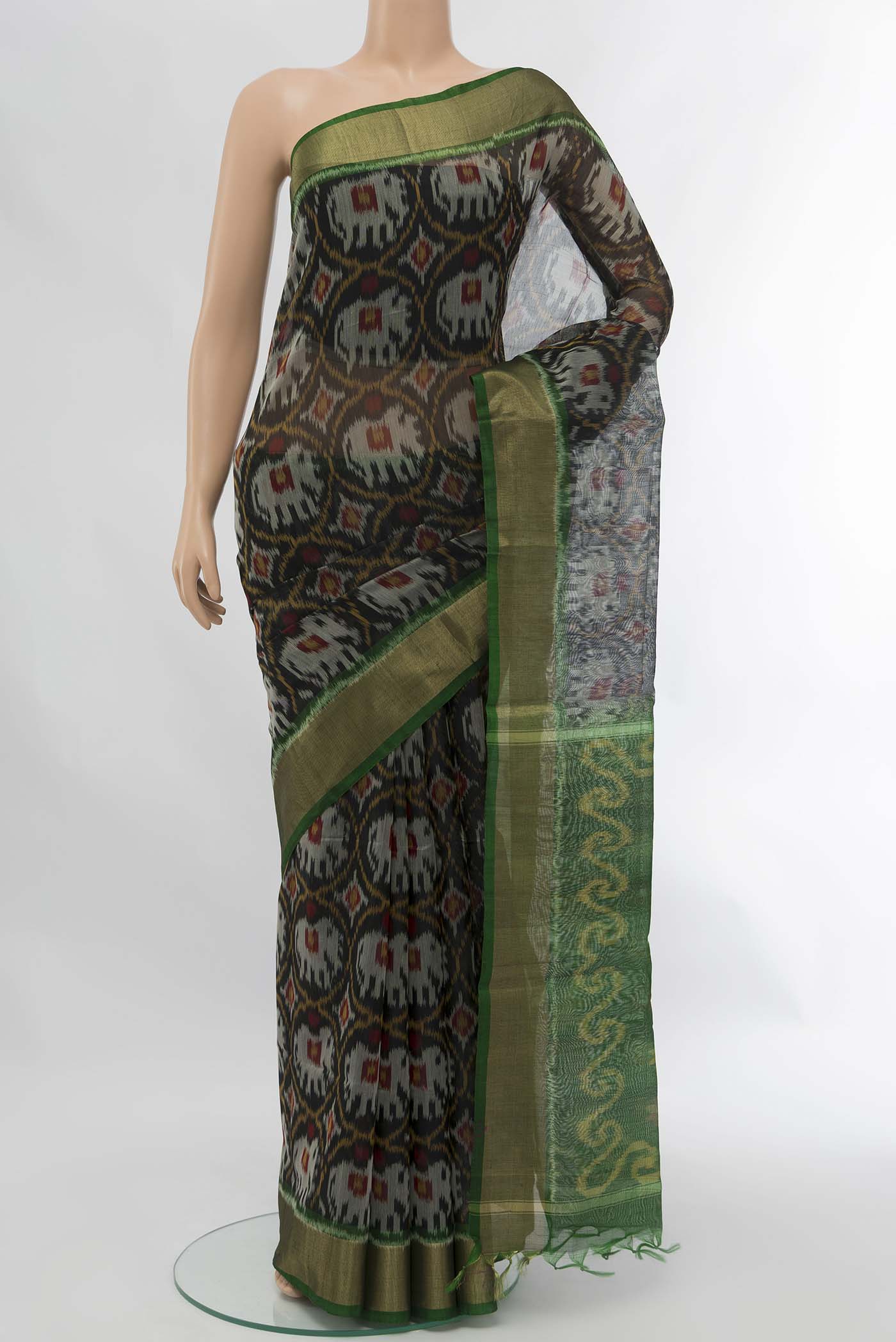 Black Silk Cotton Saree