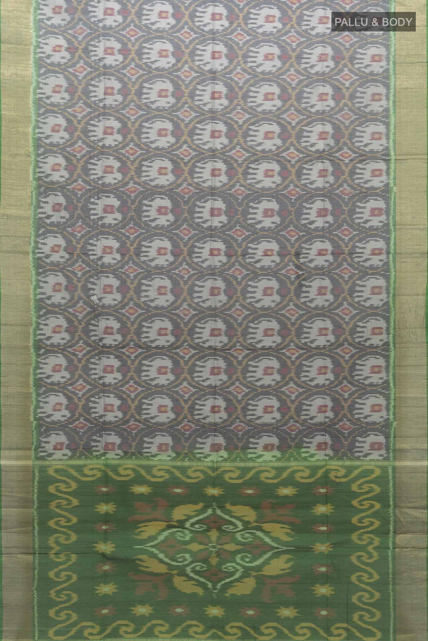 Black Silk Cotton Saree - Image 5