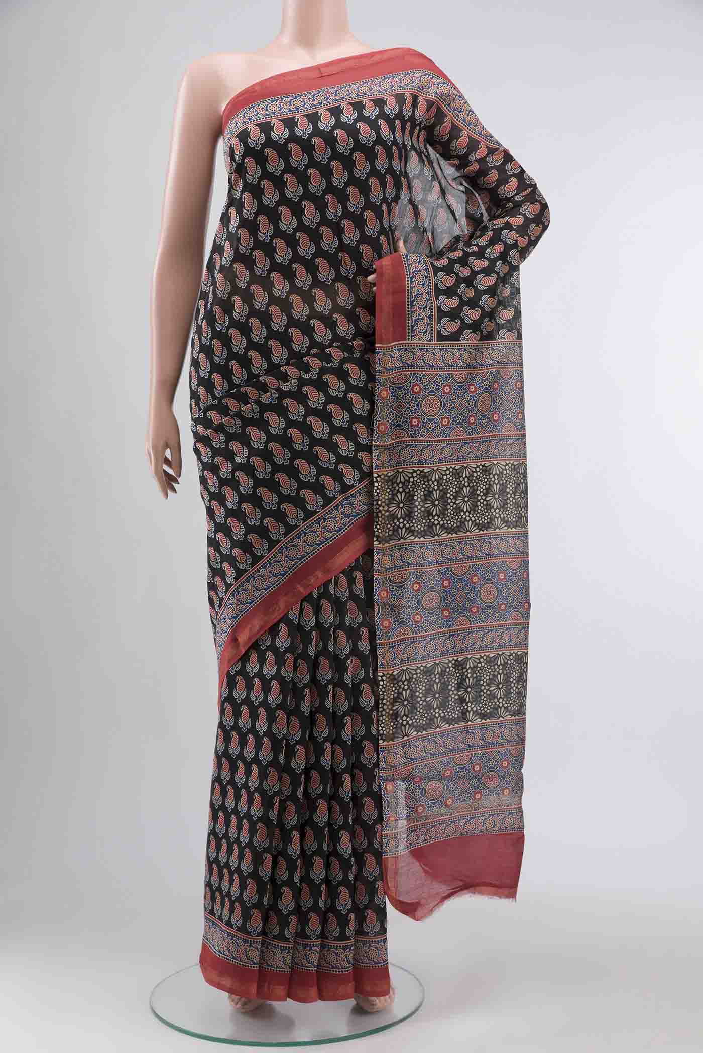 Black Silk Cotton Saree