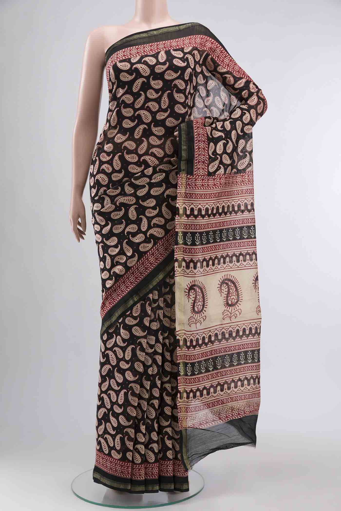 Black Silk Cotton Saree