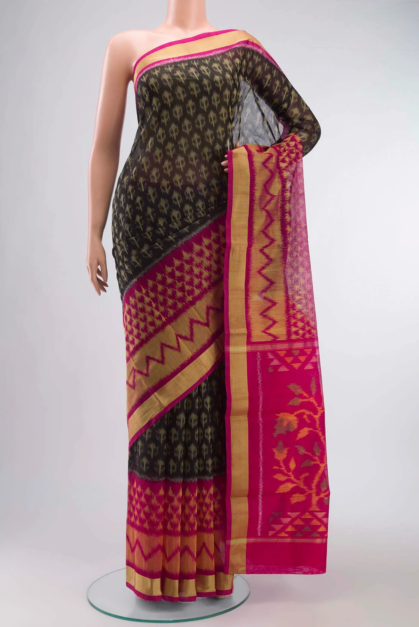 Black Silk Cotton Saree
