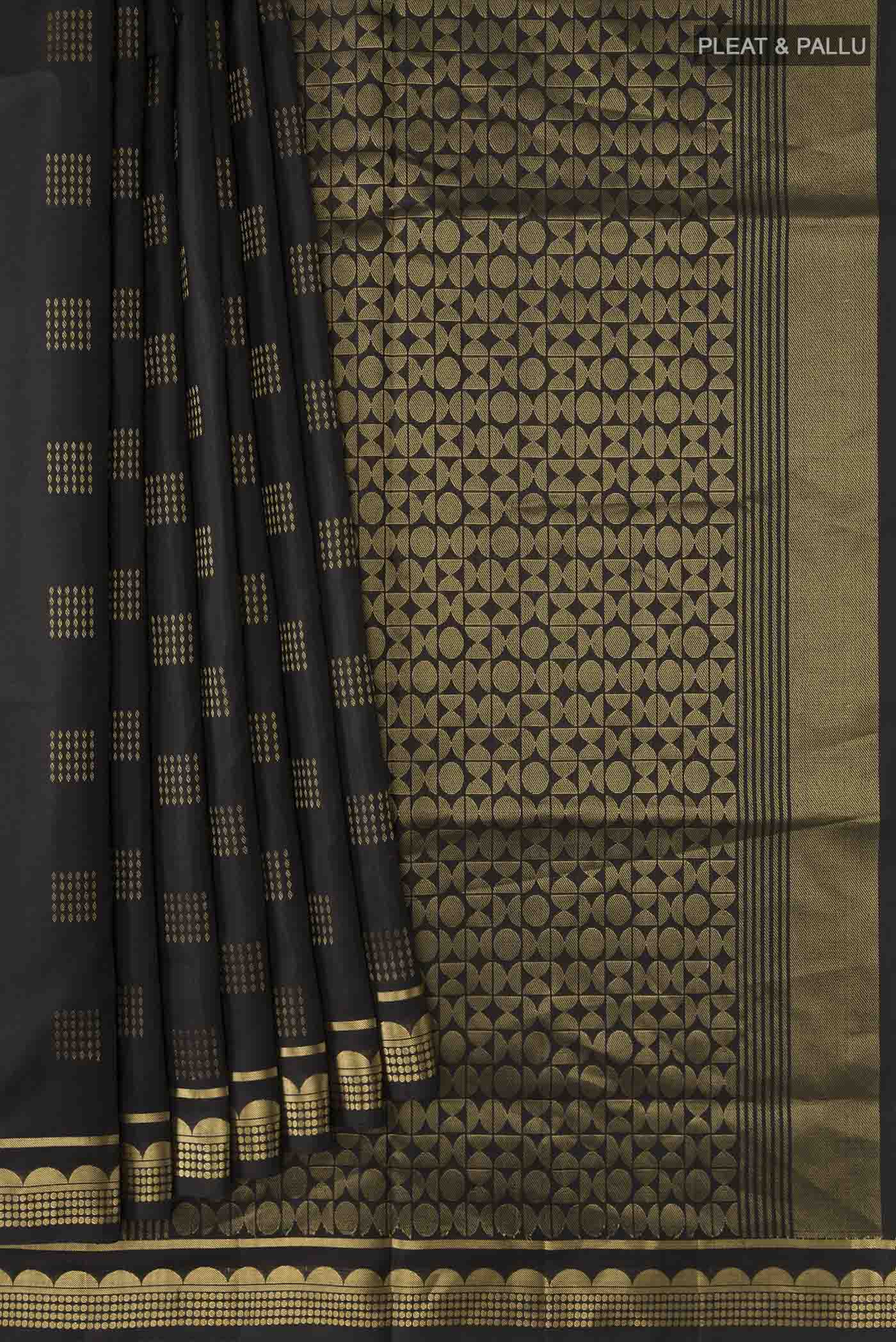Black Soft Silk Saree - Image 4