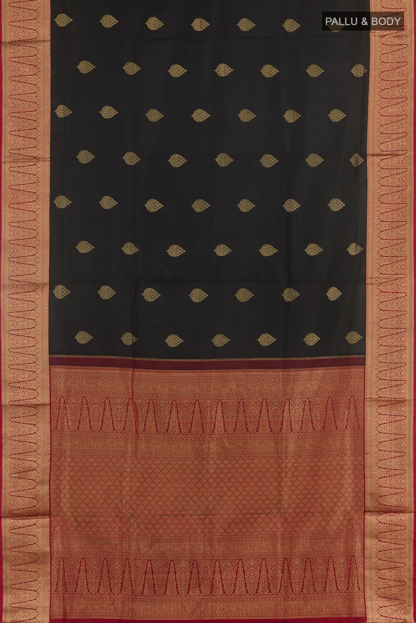 Black Soft Silk Saree - Image 3