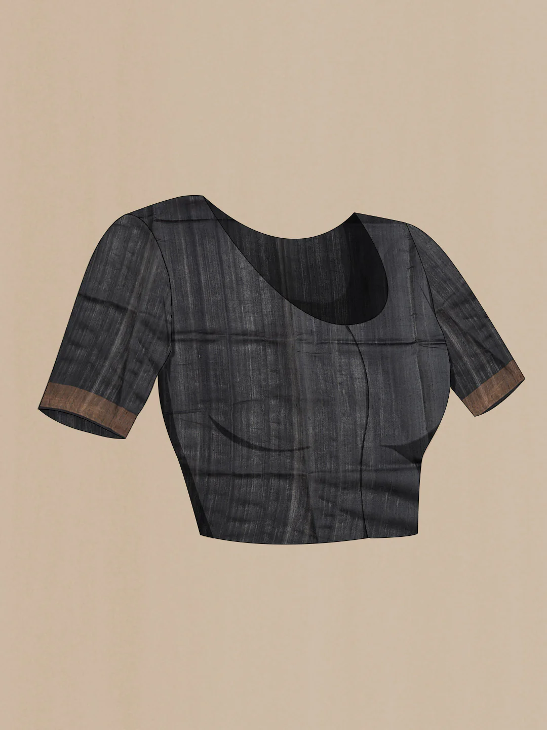 Black Tussar Silk Saree - Image 4