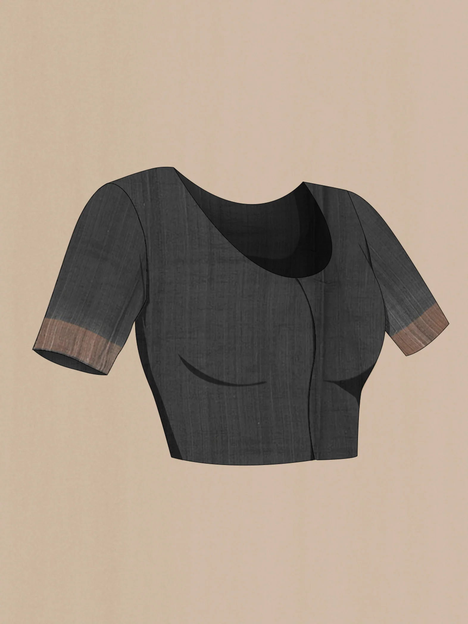 Black Tussar Silk Saree - Image 4