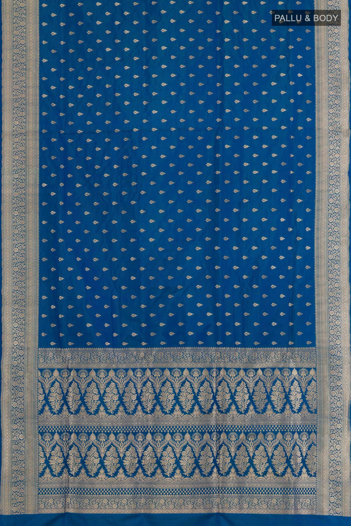 Blue Banarasi Silk Saree - Image 5