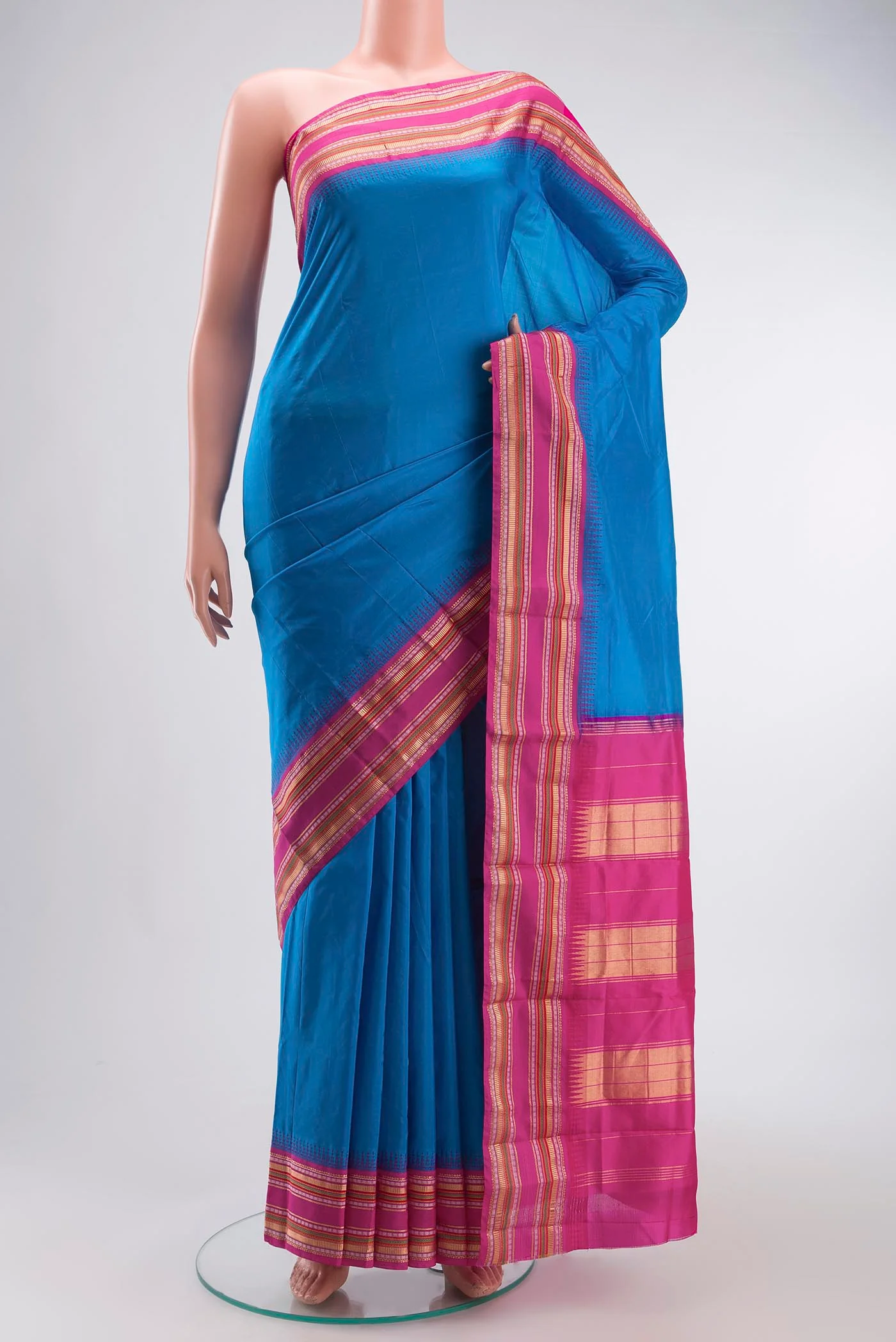 Blue Bangalore Silk Saree