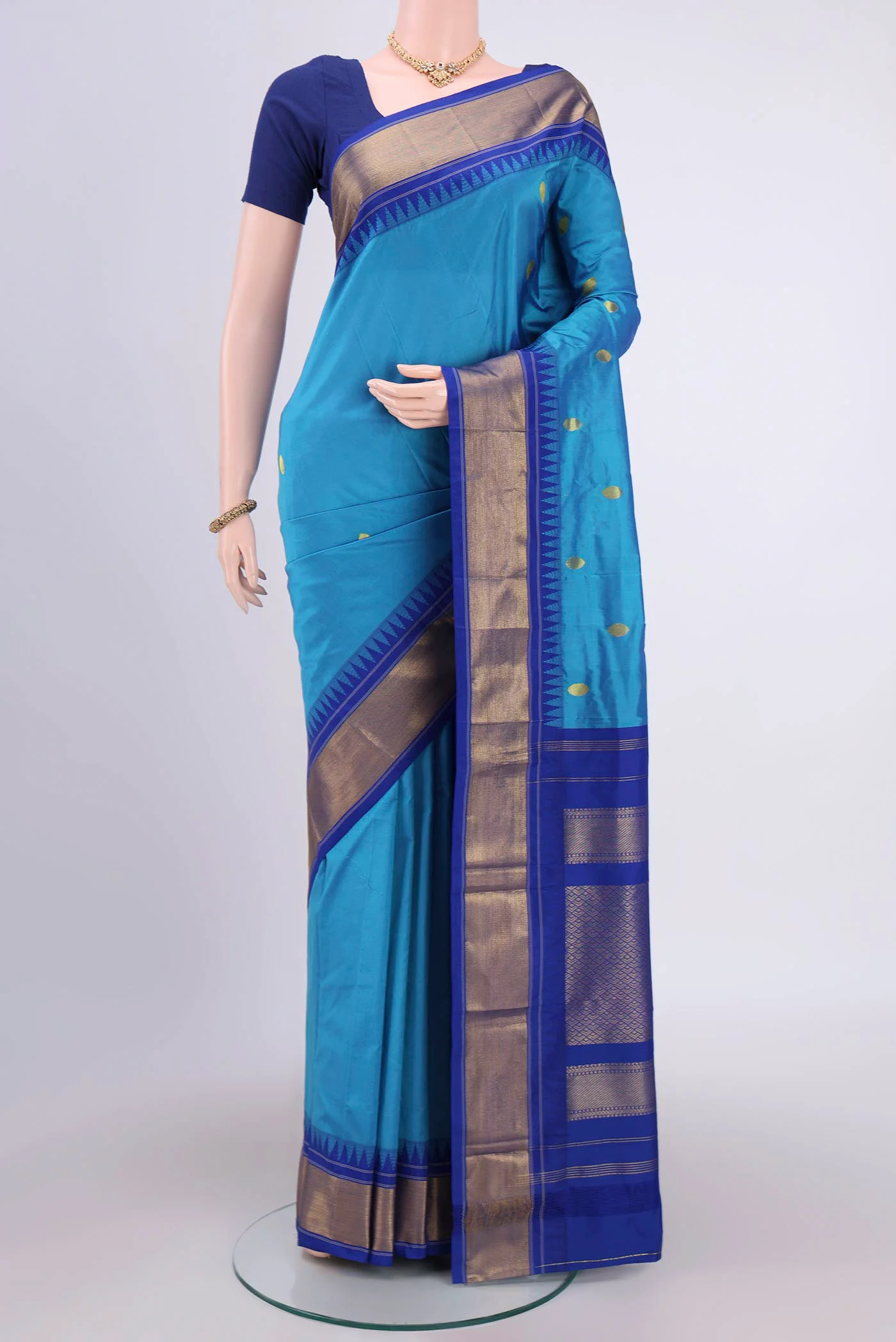 Blue Bangalore Silk Saree
