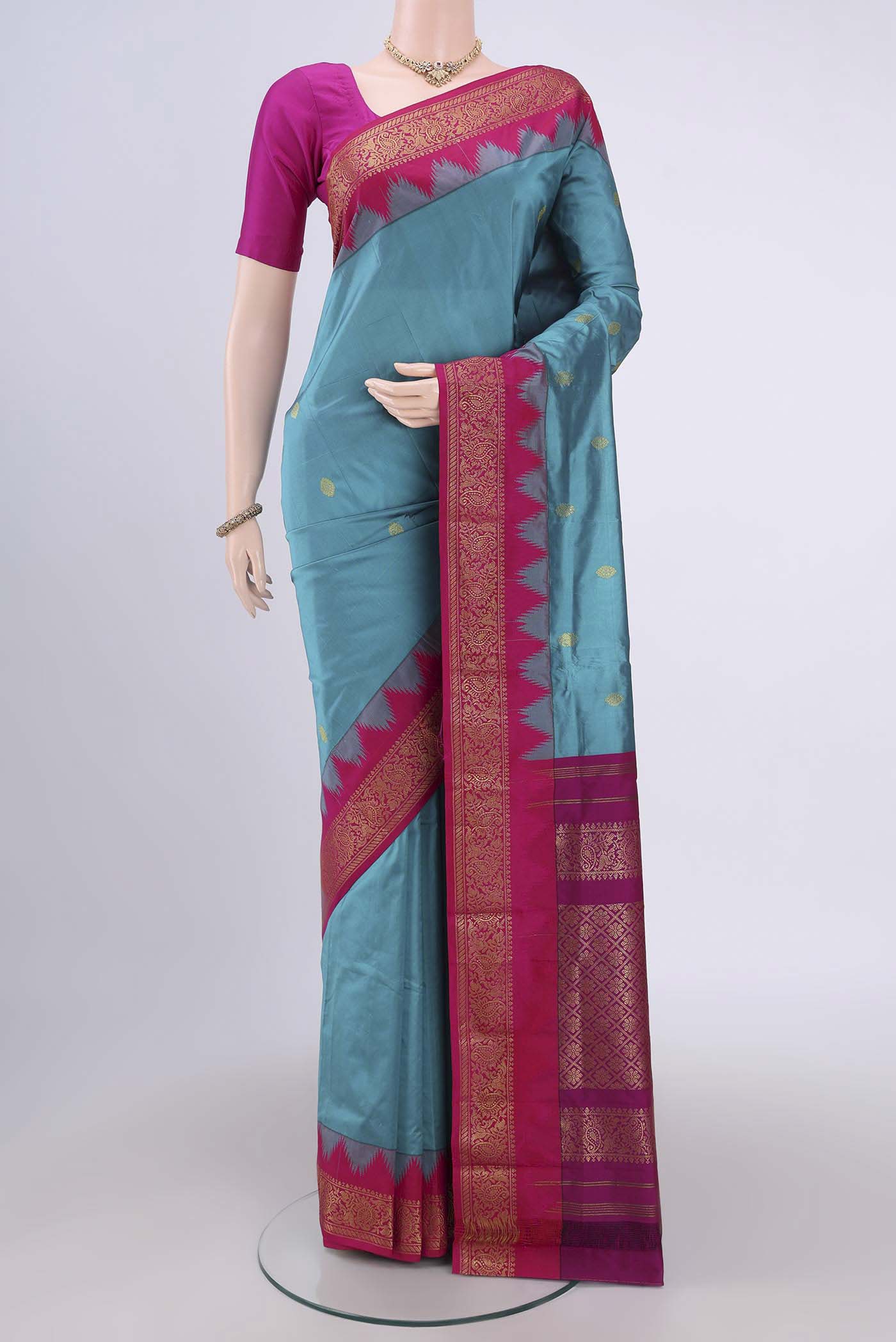 Blue Bangalore Silk Saree