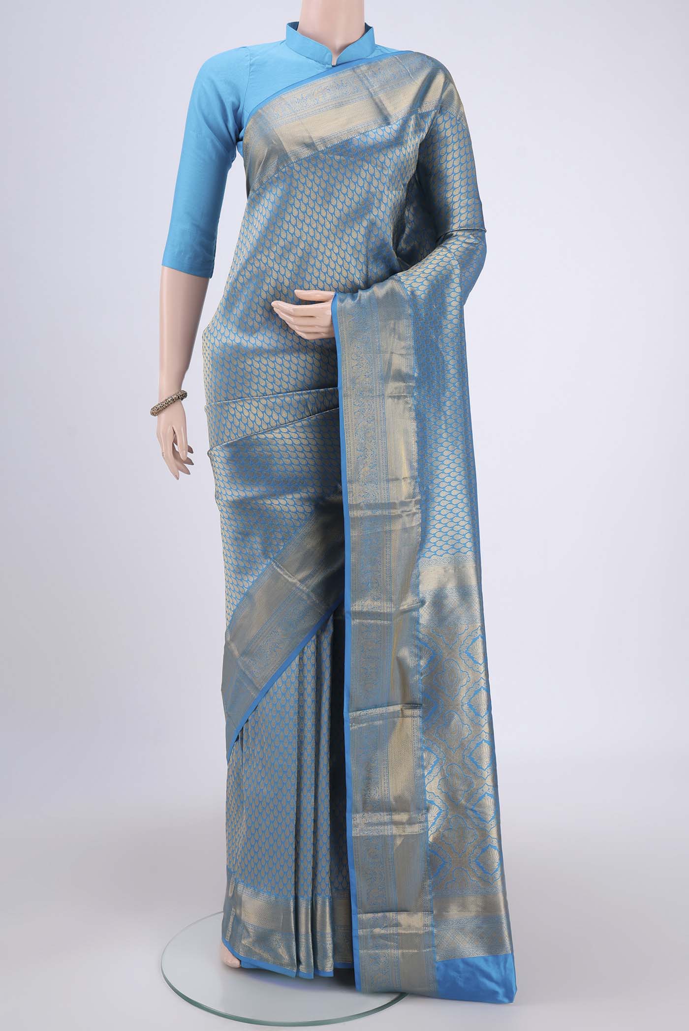 Blue Bangalore Silk Saree