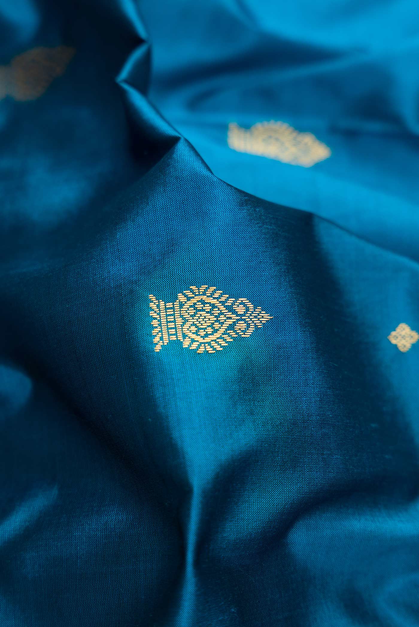 Blue Bangalore Silk Saree - Image 2
