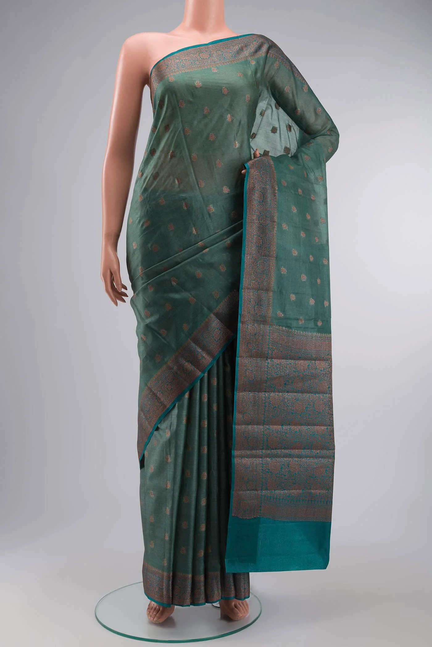 Multi Color Banarasi Tussar Silk Saree