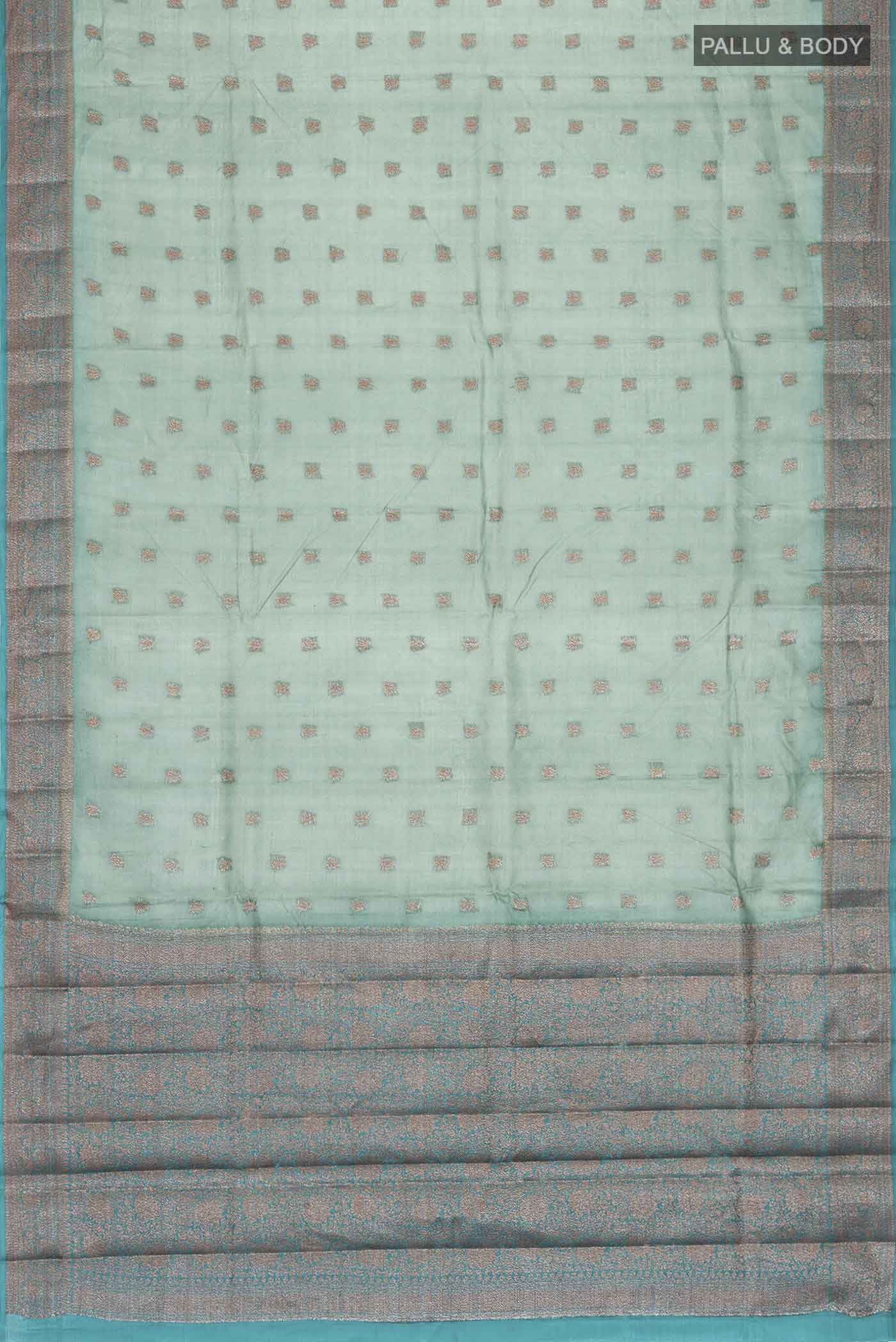 Multi Color Banarasi Tussar Silk Saree - Image 5