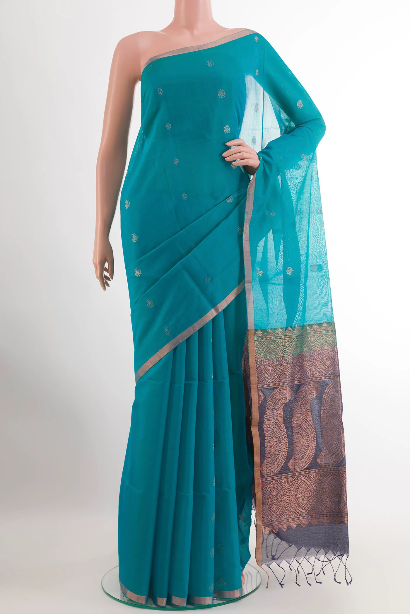 Blue Silk Cotton Saree