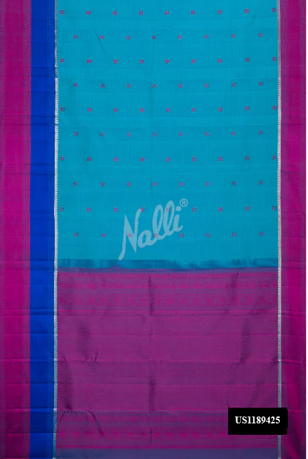 Blue Dual Tone Kanchipuram Silk Saree