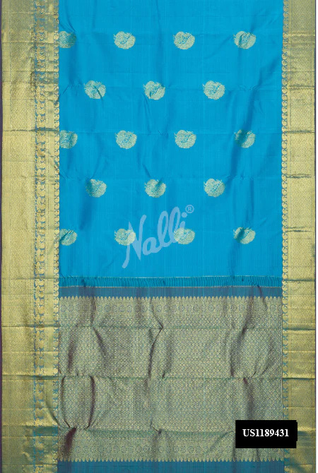 Blue Dual Tone Kanchipuram Silk Saree