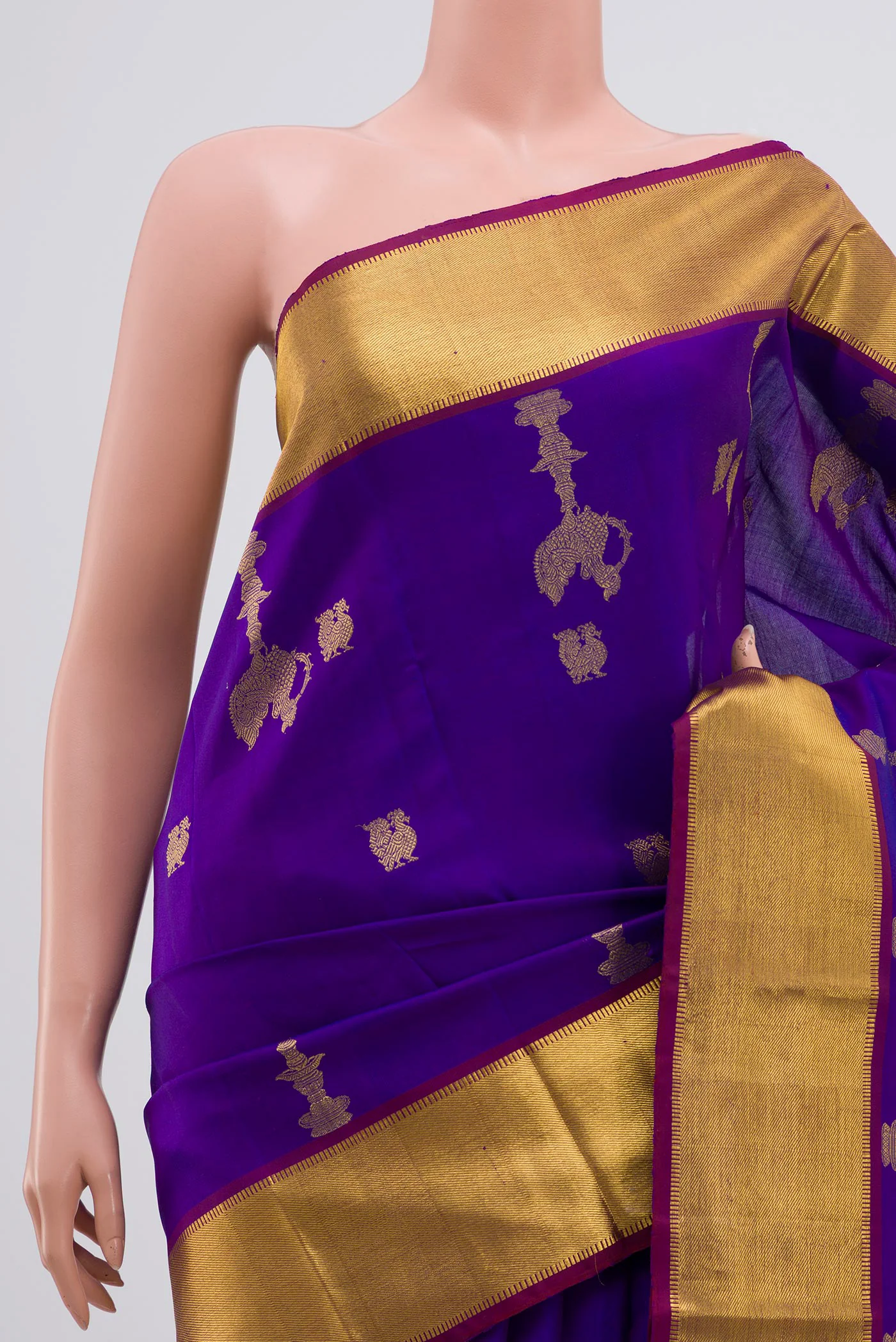 Blue Kanjivaram Silk Saree - Image 2