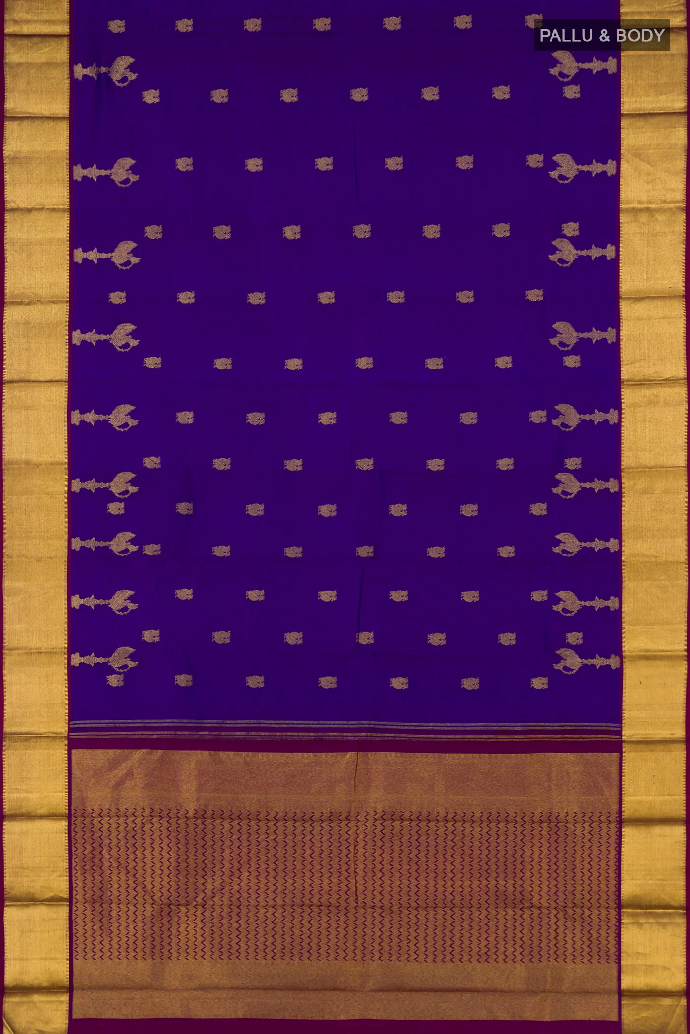 Blue Kanjivaram Silk Saree - Image 5