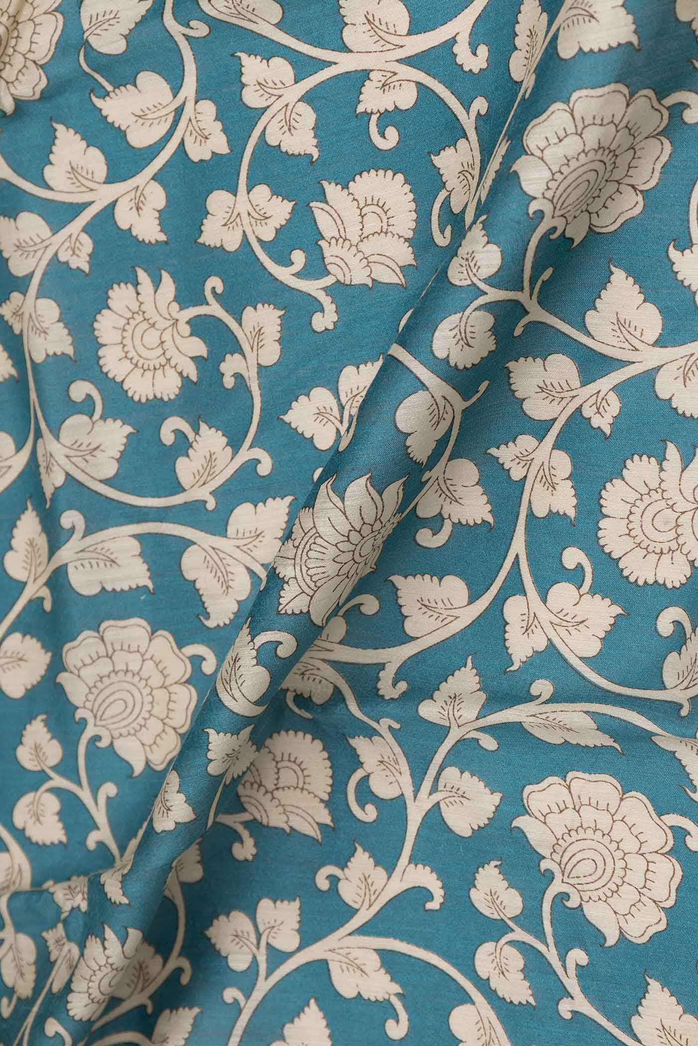 Blue Dual Tone Tussar Saree - Image 2