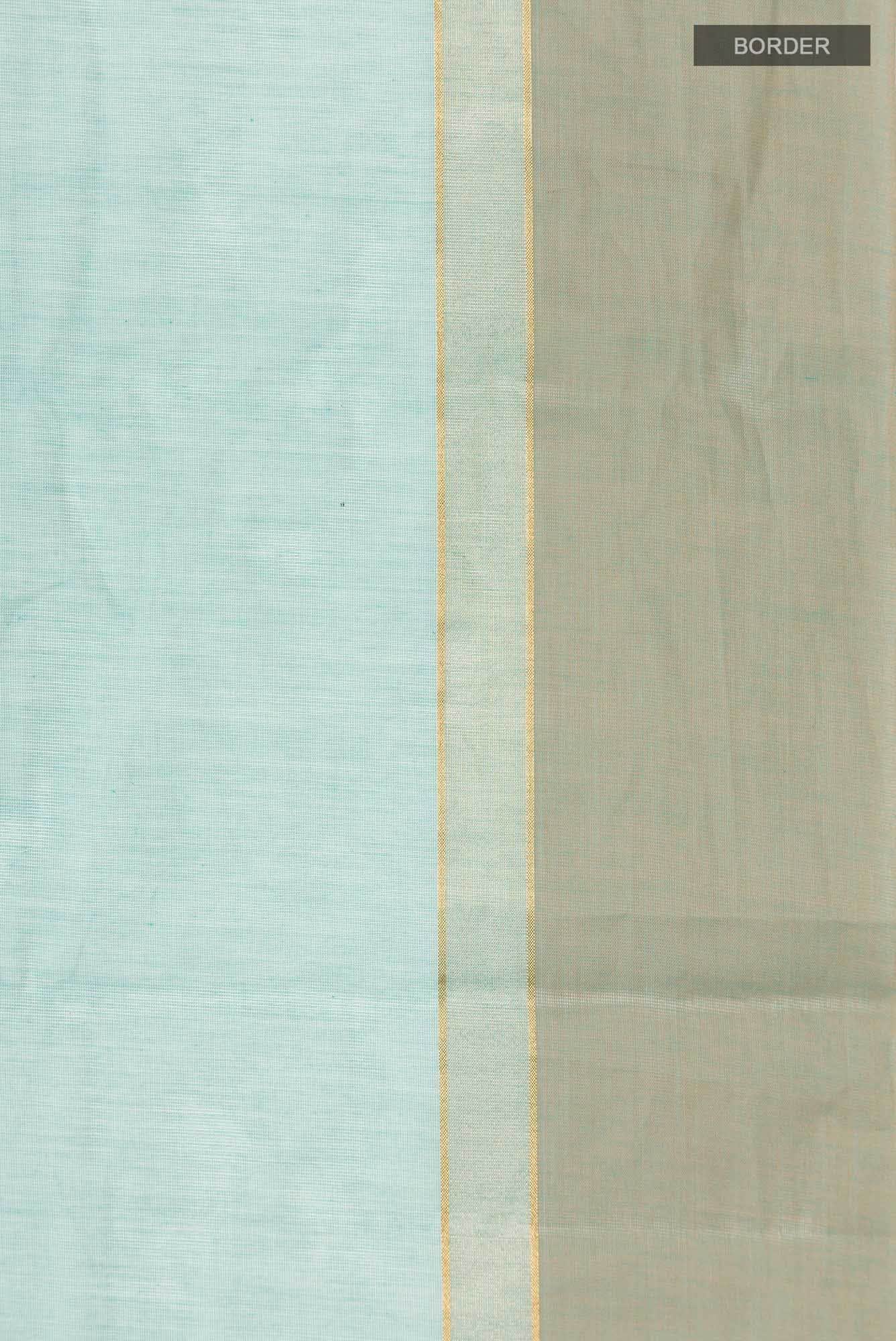 Blue Kanchi Cotton Saree - Image 5