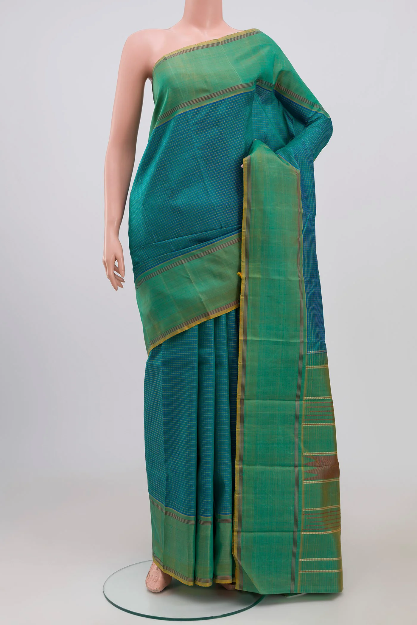 Blue Kanchipuram Saree
