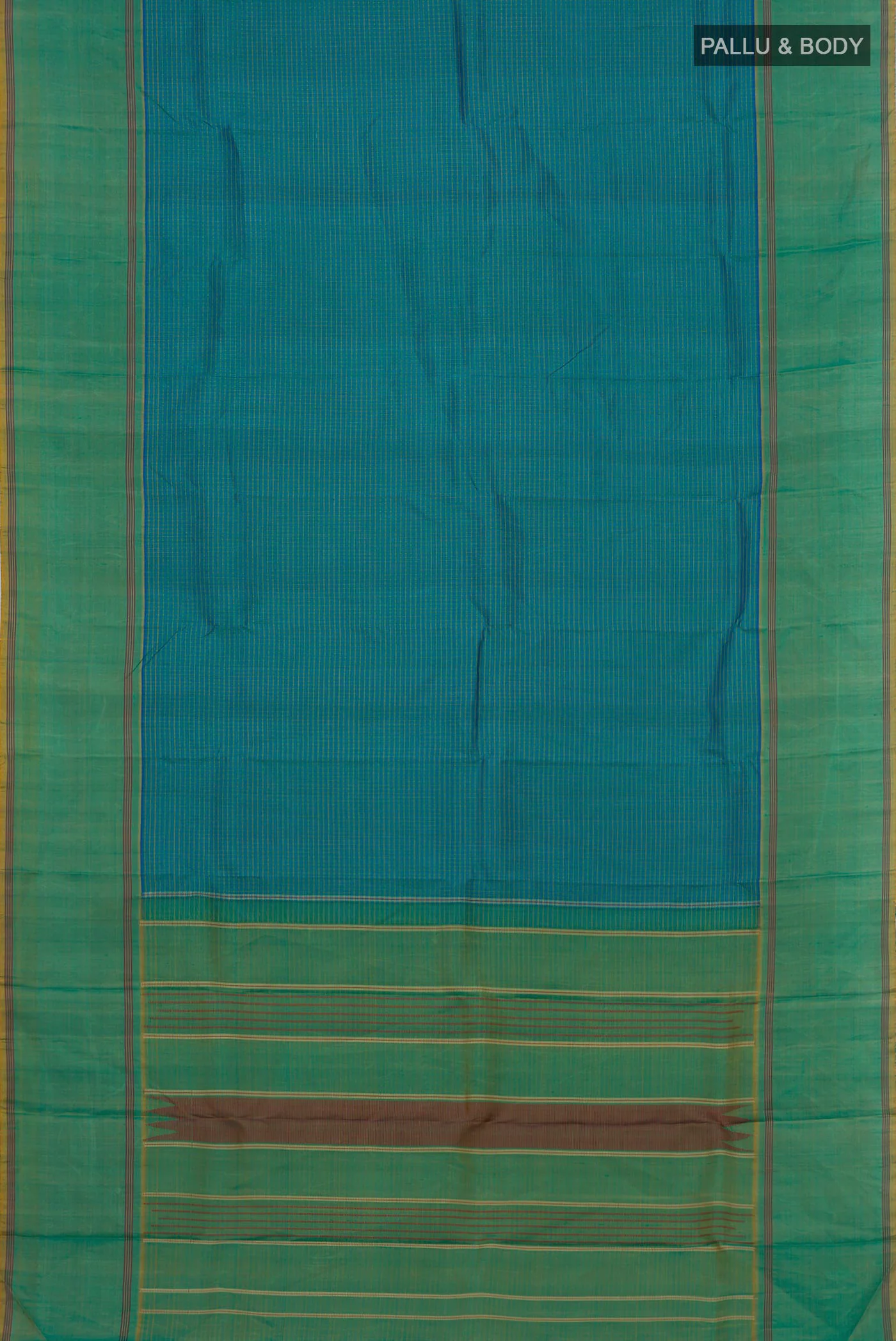 Blue Kanchipuram Saree - Image 5