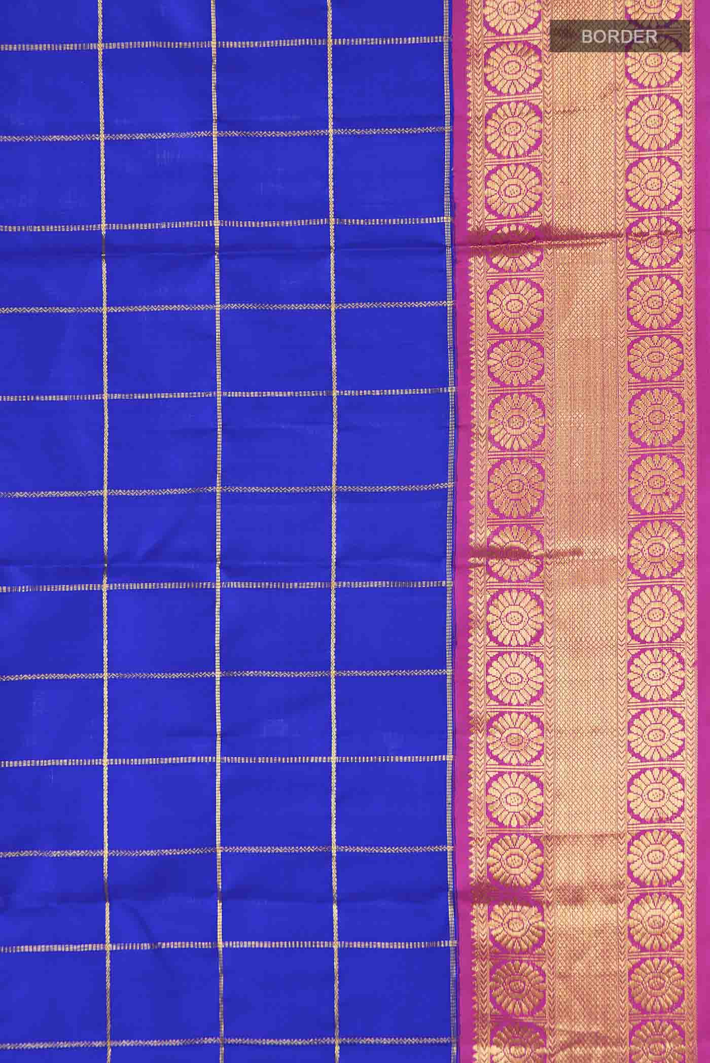 Blue Kanjivaram Silk Saree - Image 3