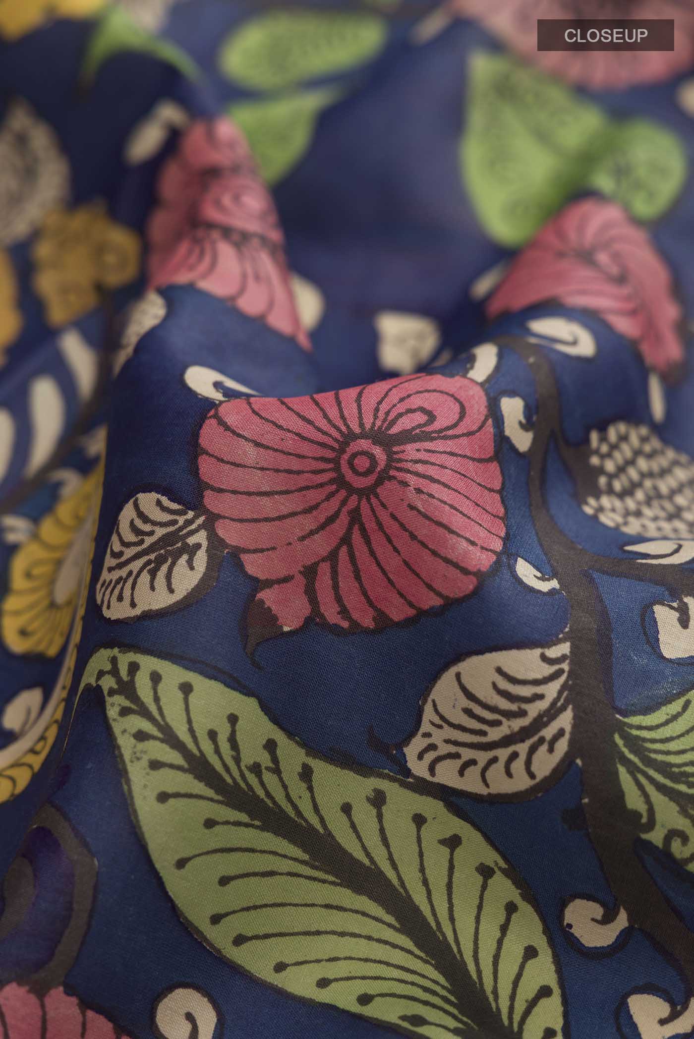 Blue Kanchipuram Silk Saree - Image 2